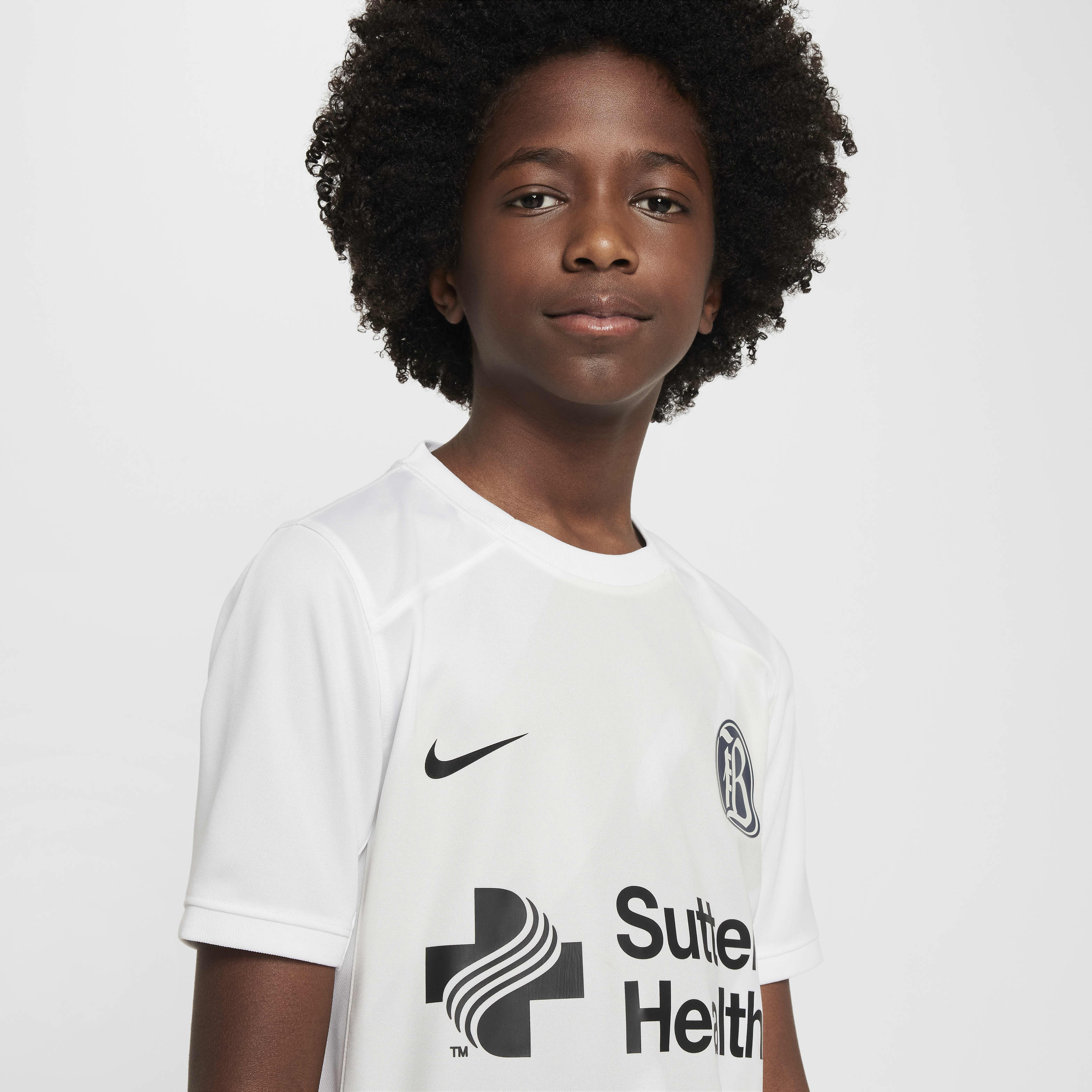 Bay FC 2024 Stadium Primary Big Kids' Nike Dri-FIT NWSL Replica Jersey