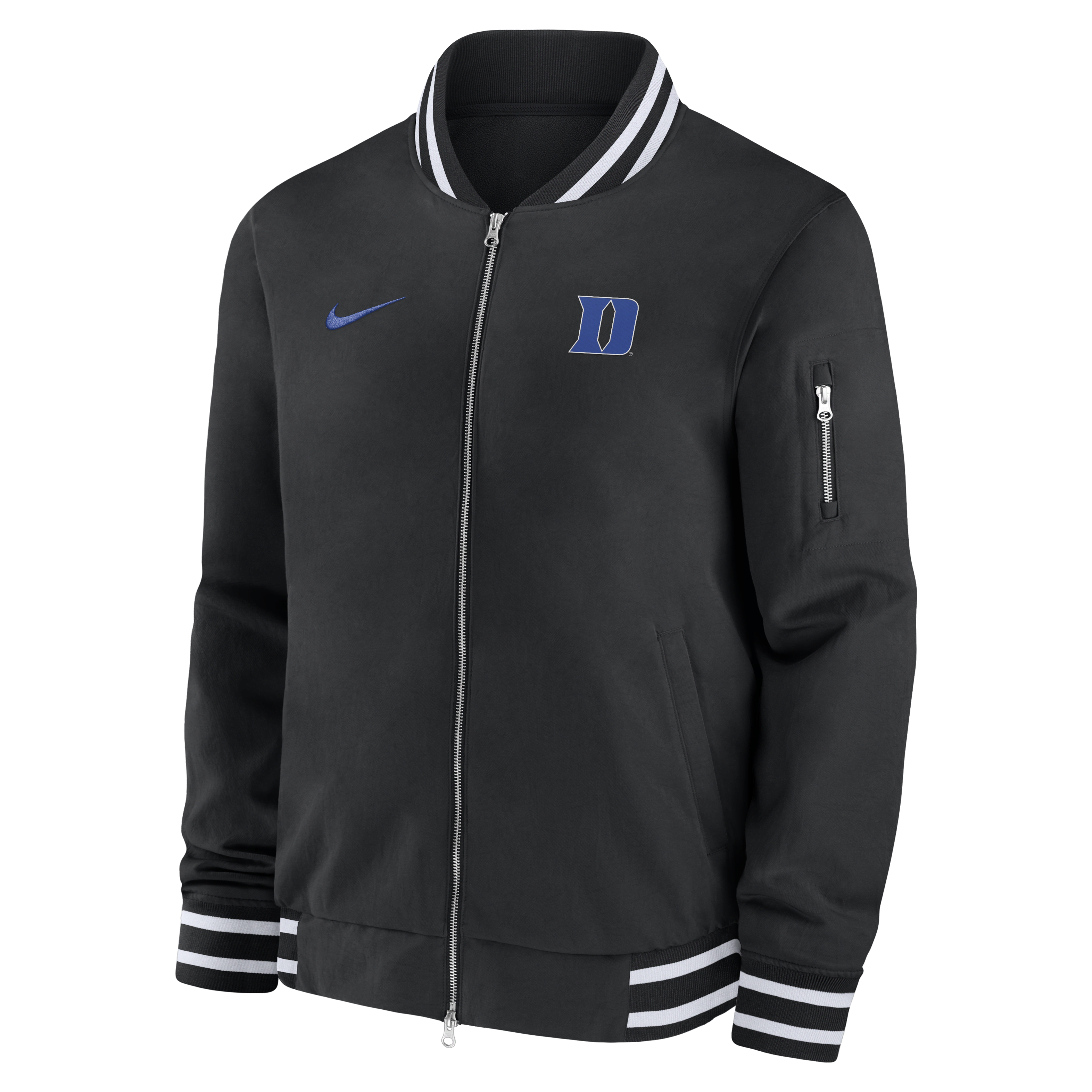 Duke Blue Devils Sideline Men's Nike College Full-Zip Bomber Jacket