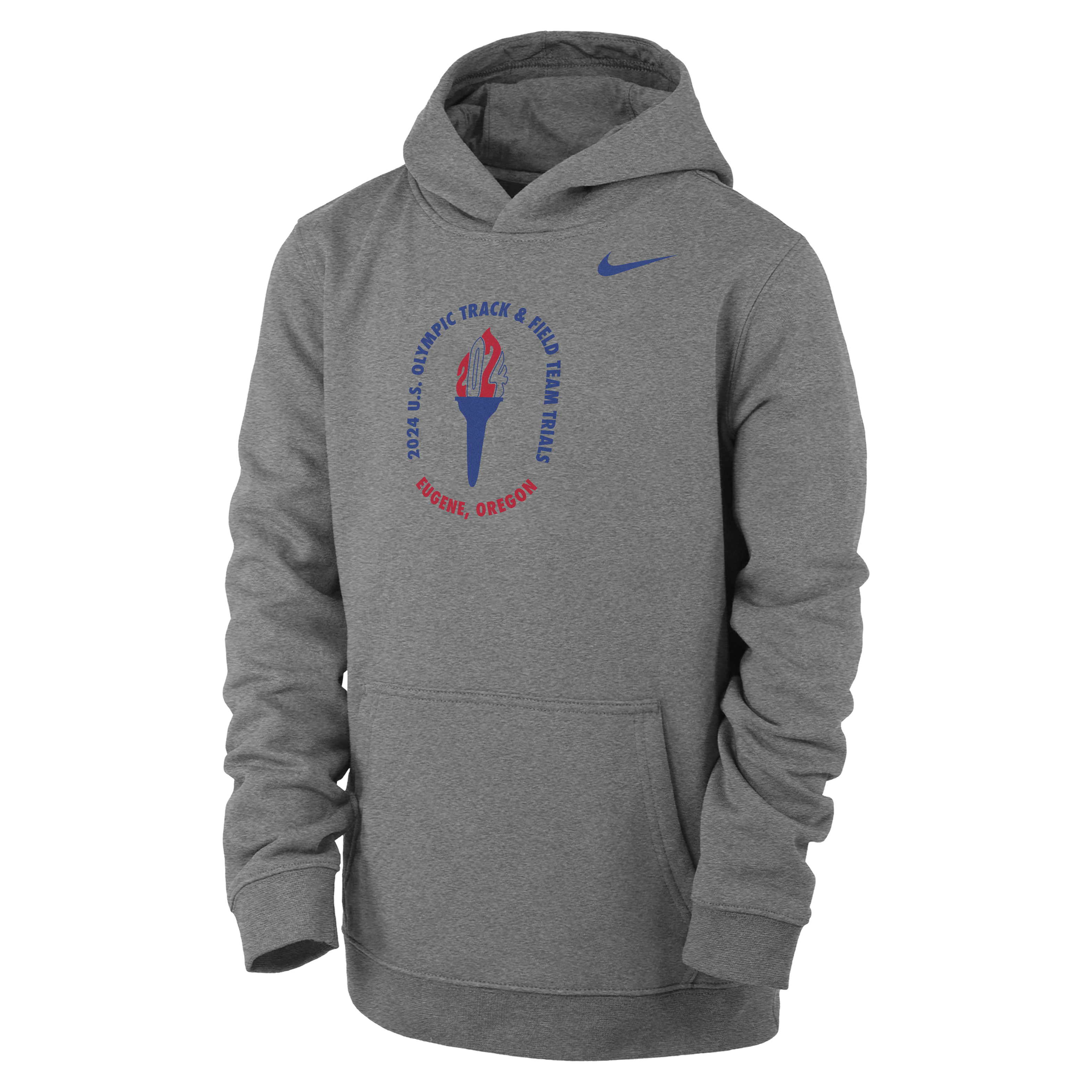 USATF Club Fleece Big Kids' Nike Running Pullover Hoodie