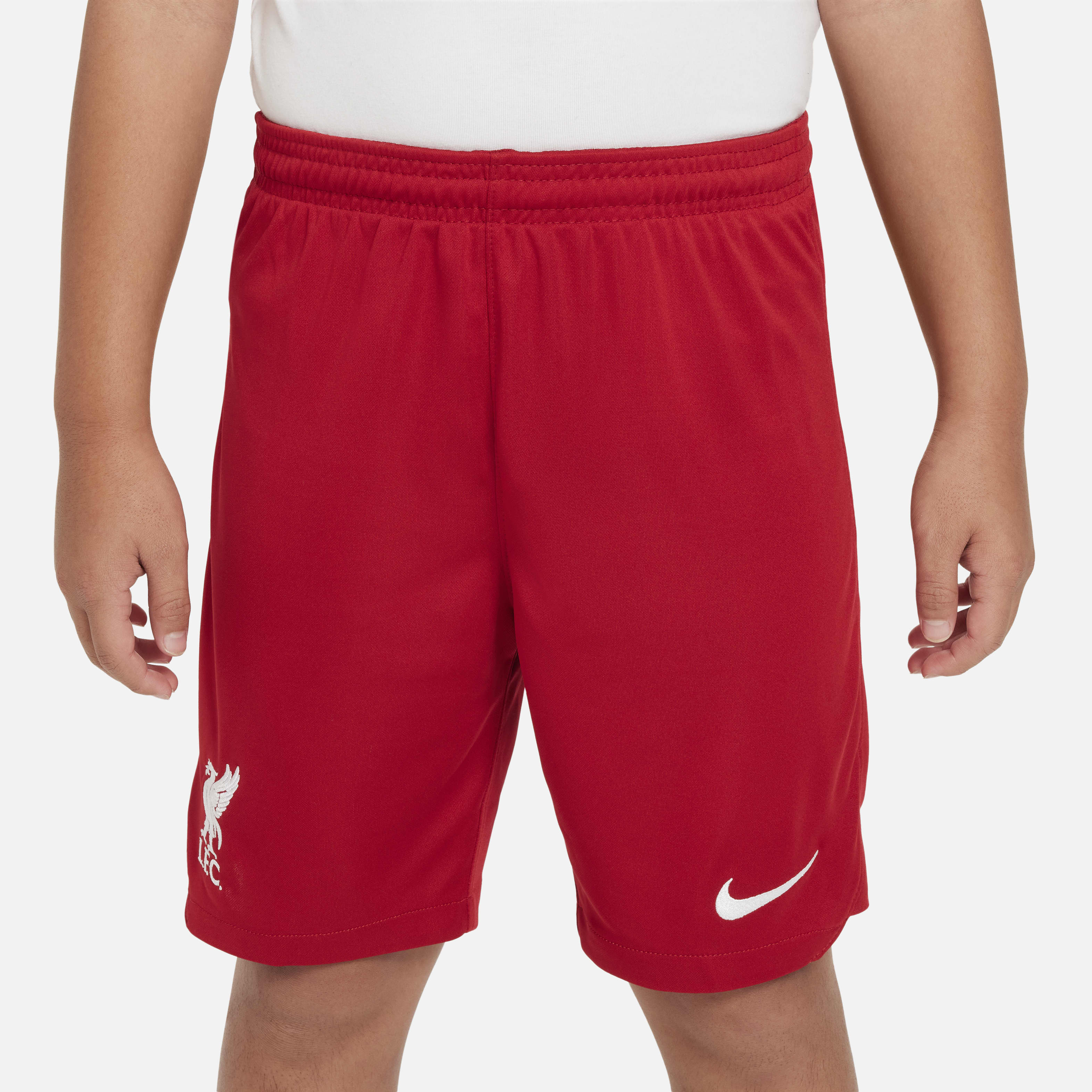 Liverpool FC 2023/24 Stadium Home Big Kids' Nike Dri-FIT Soccer Shorts