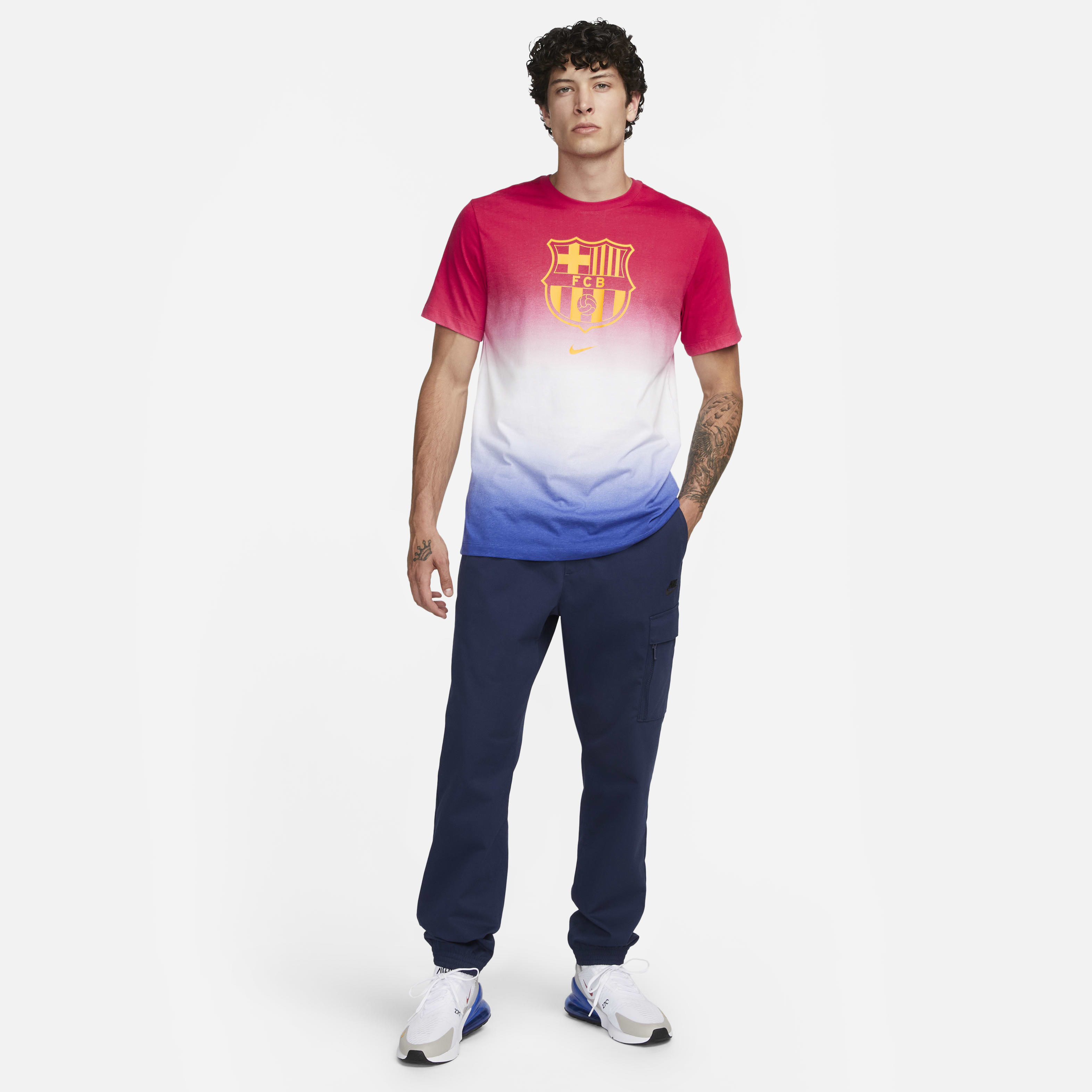 FC Barcelona Crest Men's Nike Soccer T-Shirt