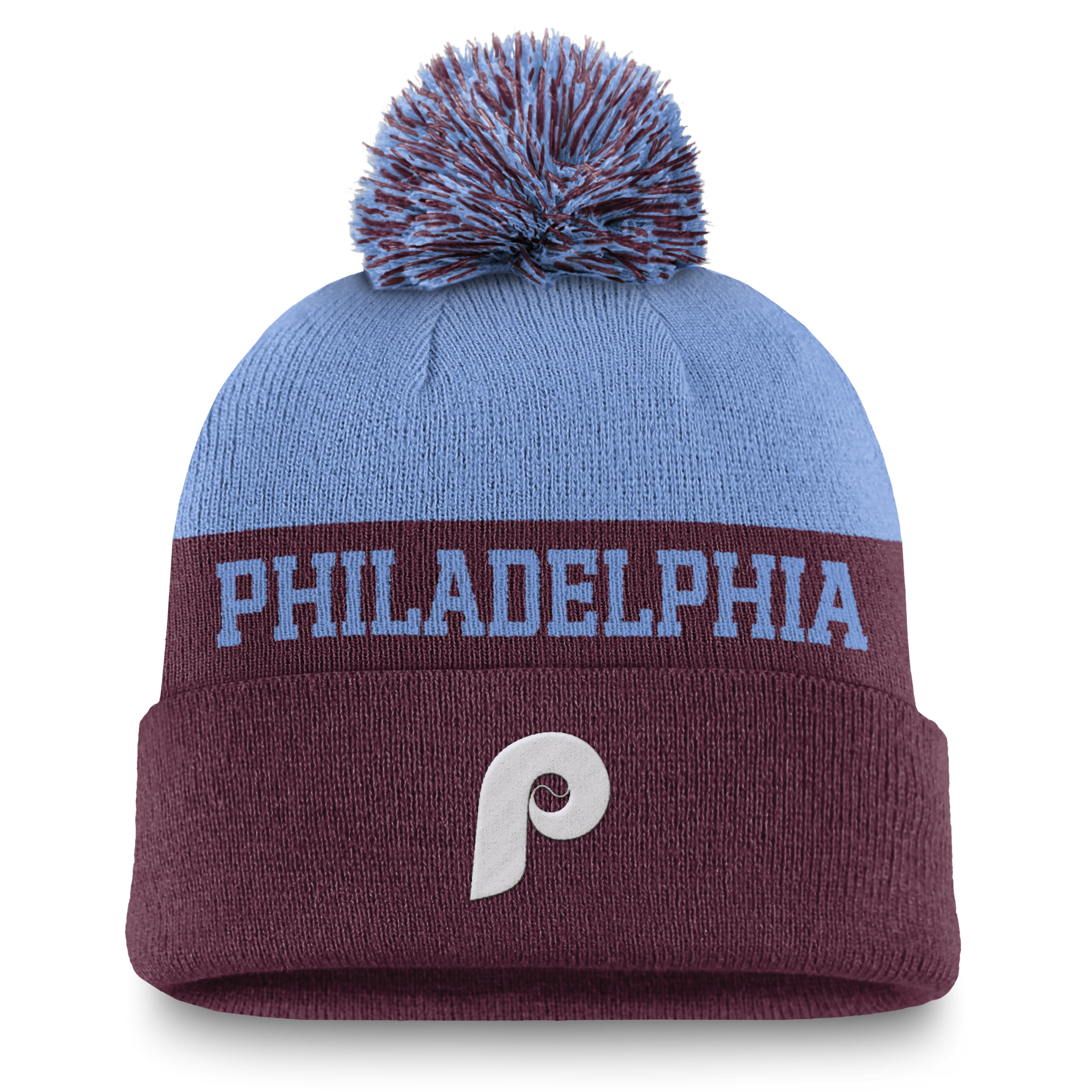 Philadelphia Phillies Rewind Peak Men's Nike MLB Cuffed Pom Beanie