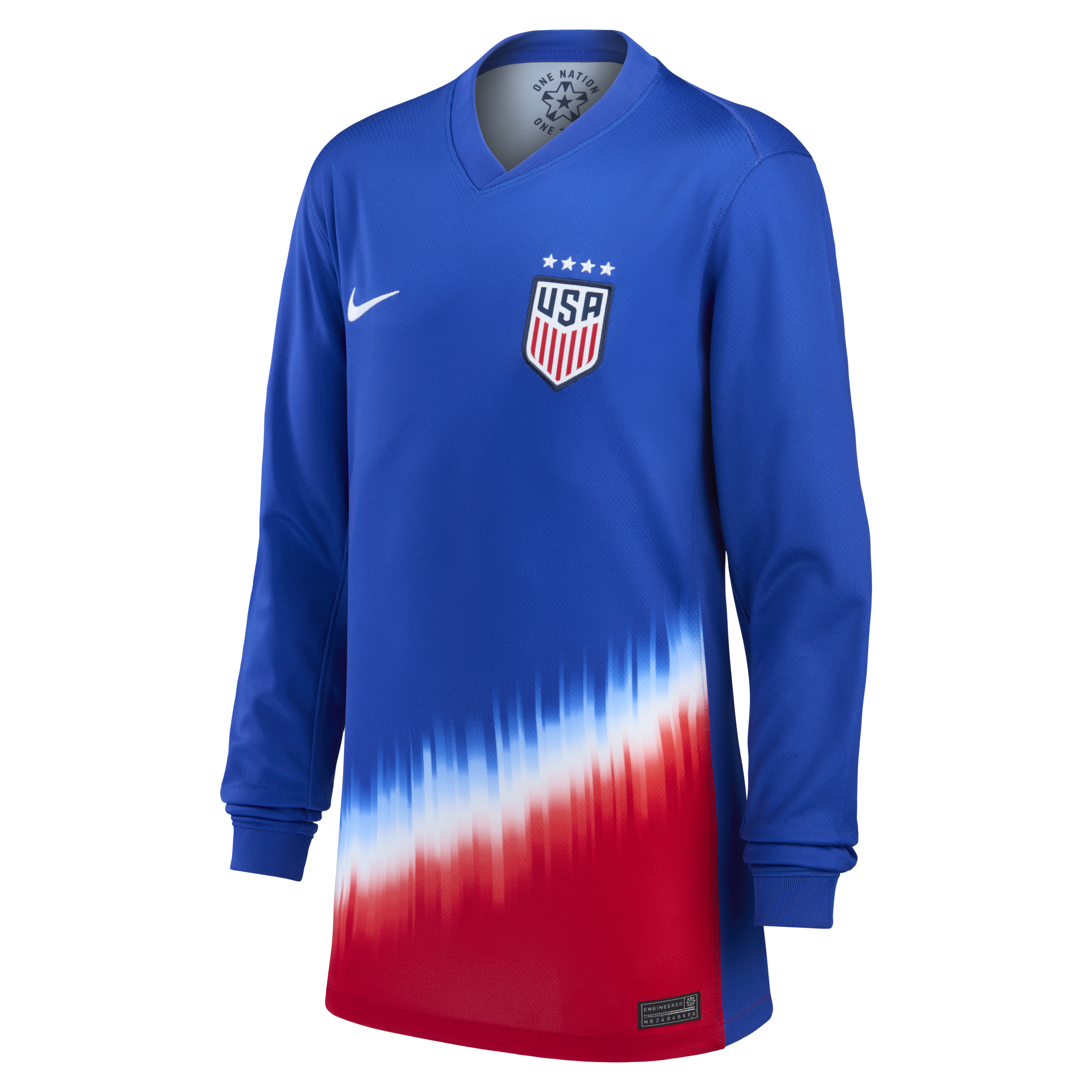 Alex Morgan USWNT 2024 Stadium Away Big Kids' Nike Dri-FIT Long-Sleeve Soccer Jersey