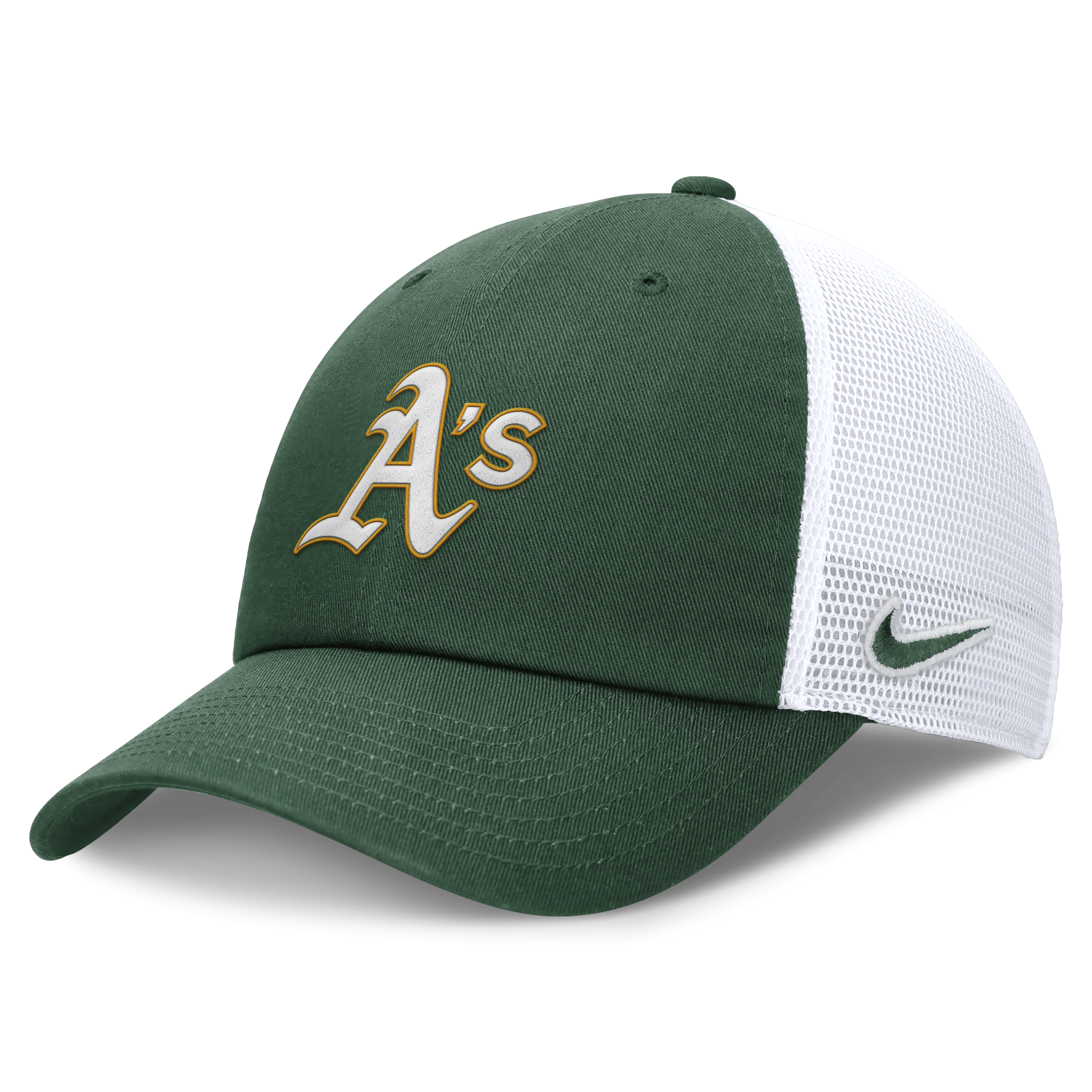 Oakland Athletics Evergreen Club Men's Nike MLB Trucker Adjustable Hat