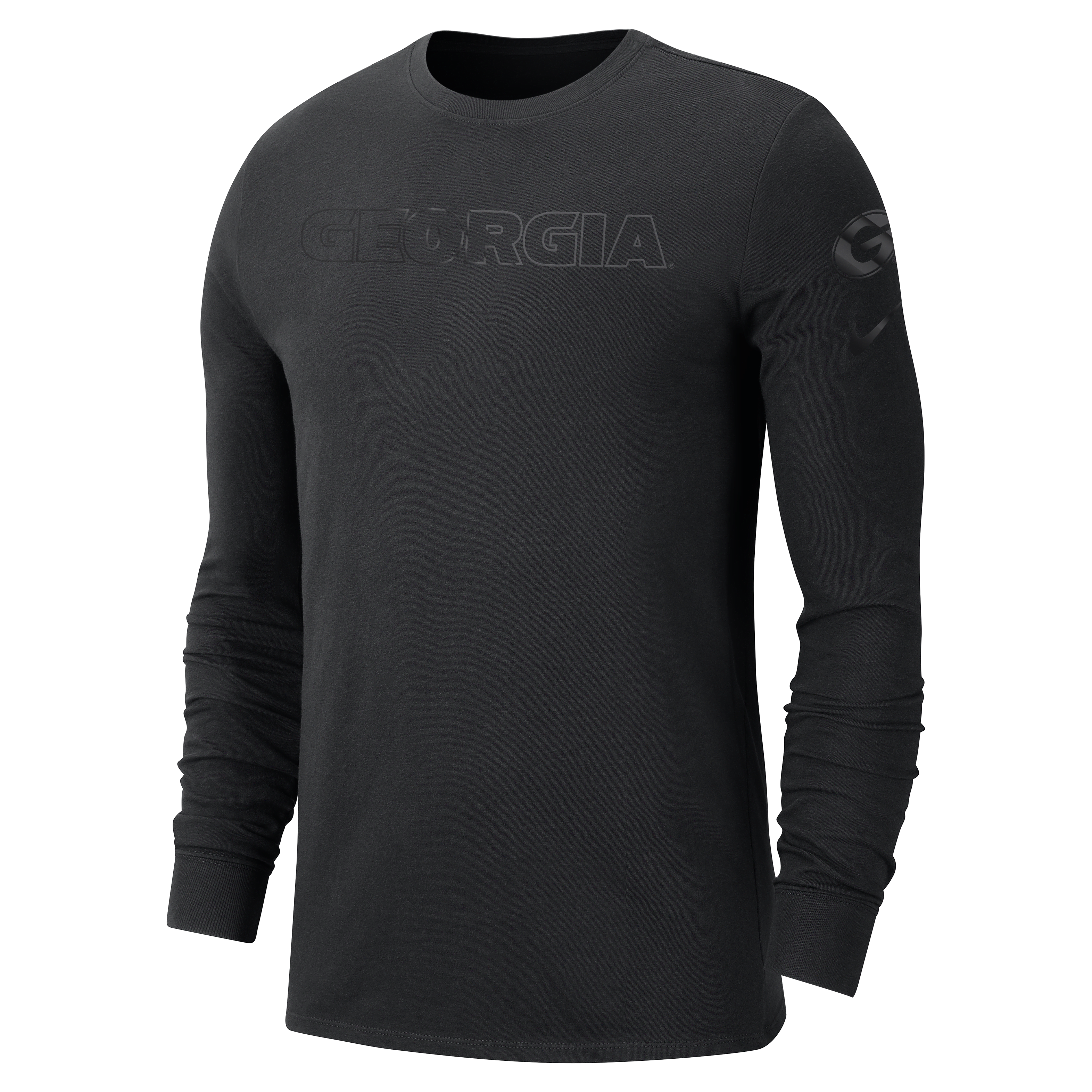 Georgia Men's Nike College Crew-Neck Long-Sleeve T-Shirt