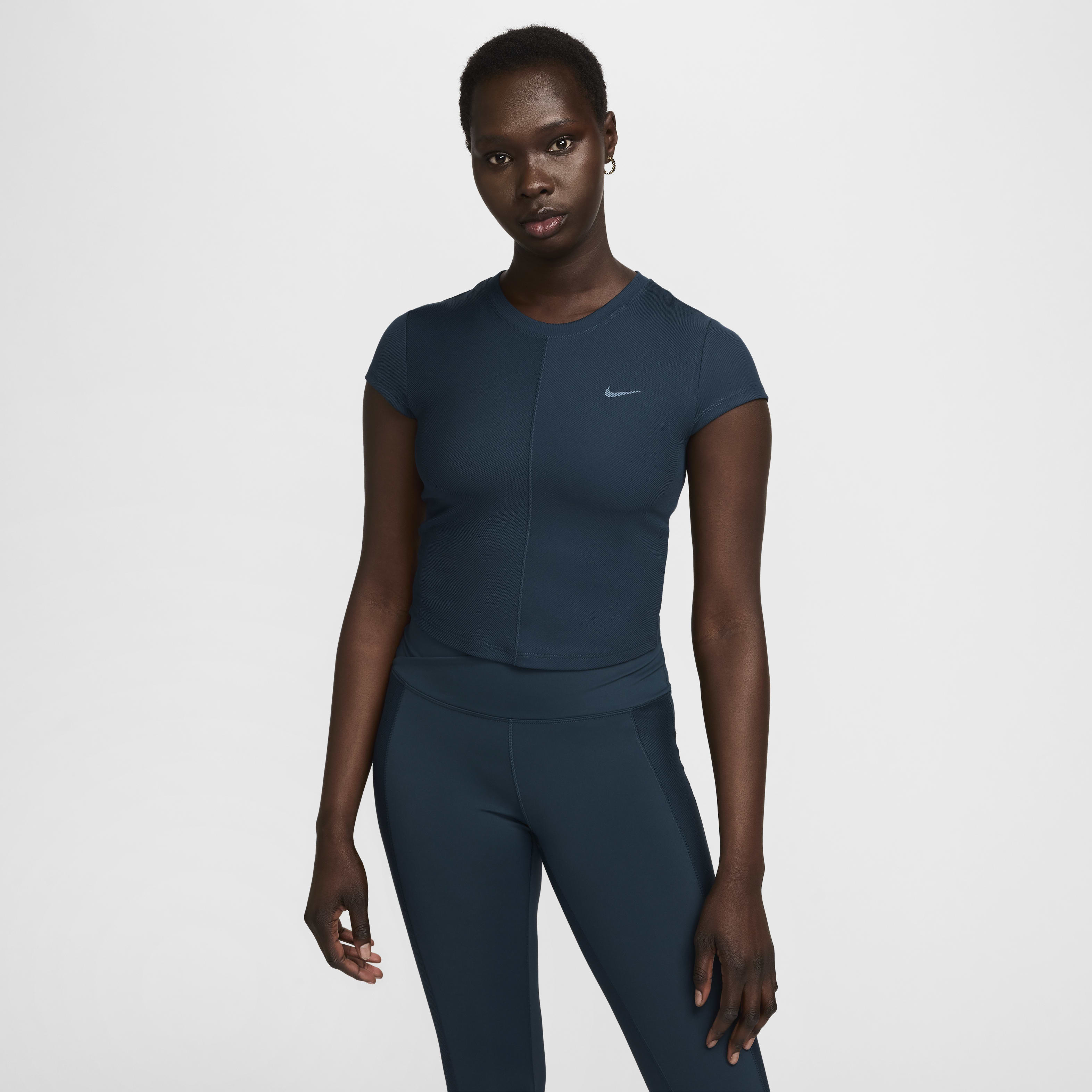 Nike One Fitted Rib Women's Dri-FIT Short-Sleeve Cropped Top