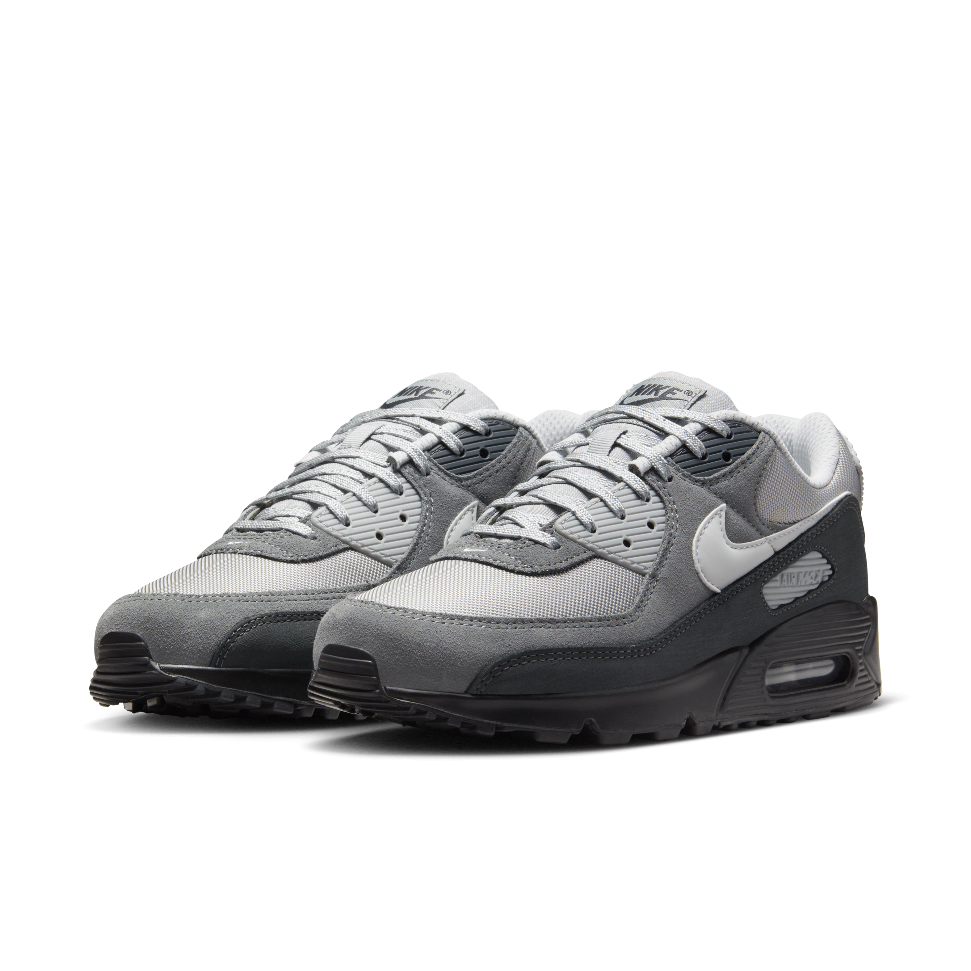 nike air max 90 trainers light smoke grey white particle grey