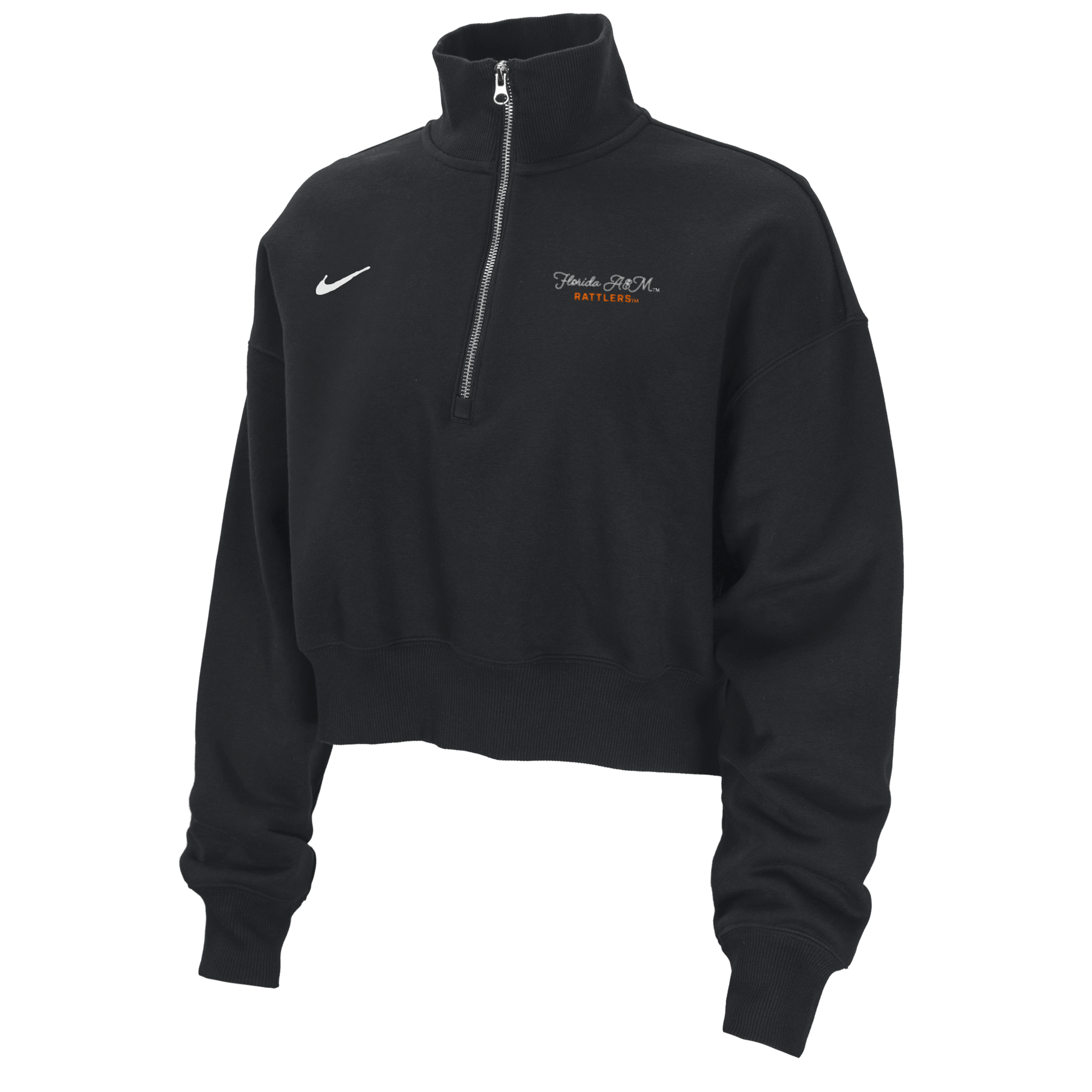 Nike College Phoenix Fleece (Florida A&M University) Women's Cropped 1/4-Zip Pullover