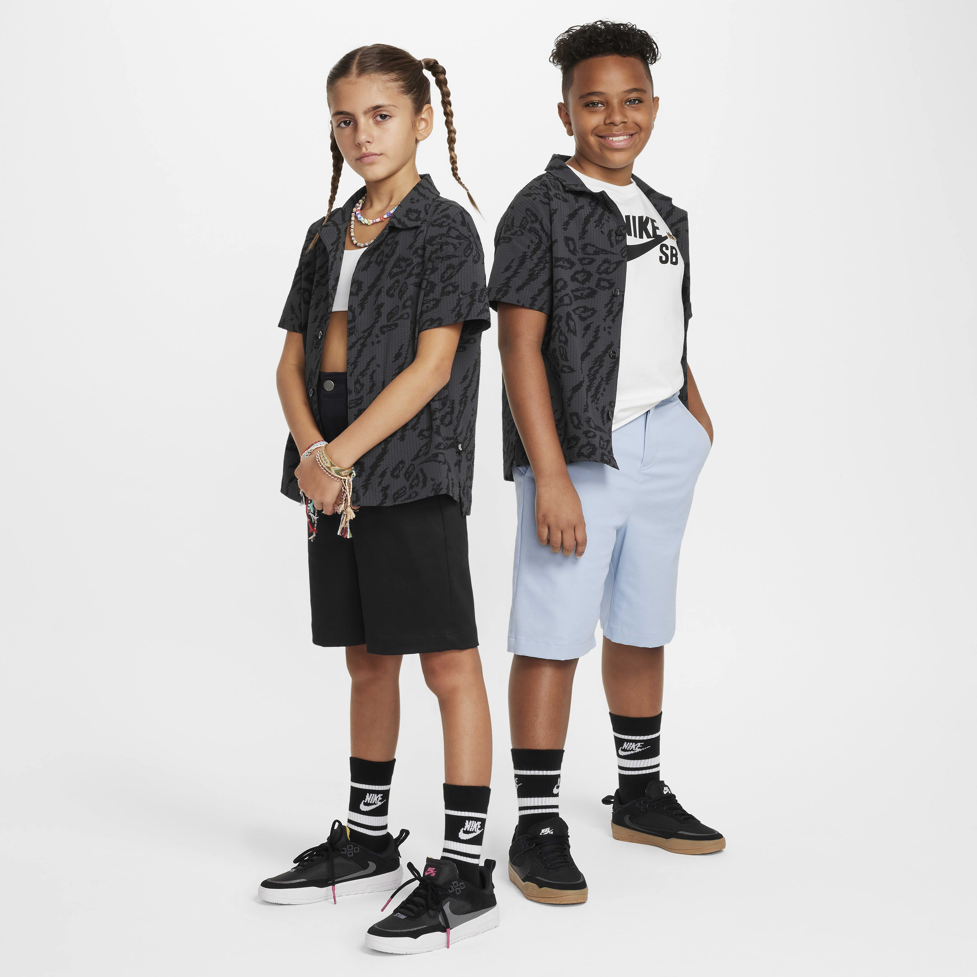 Nike SB Big Kids' Dri-FIT Button-Down Skate Shirt