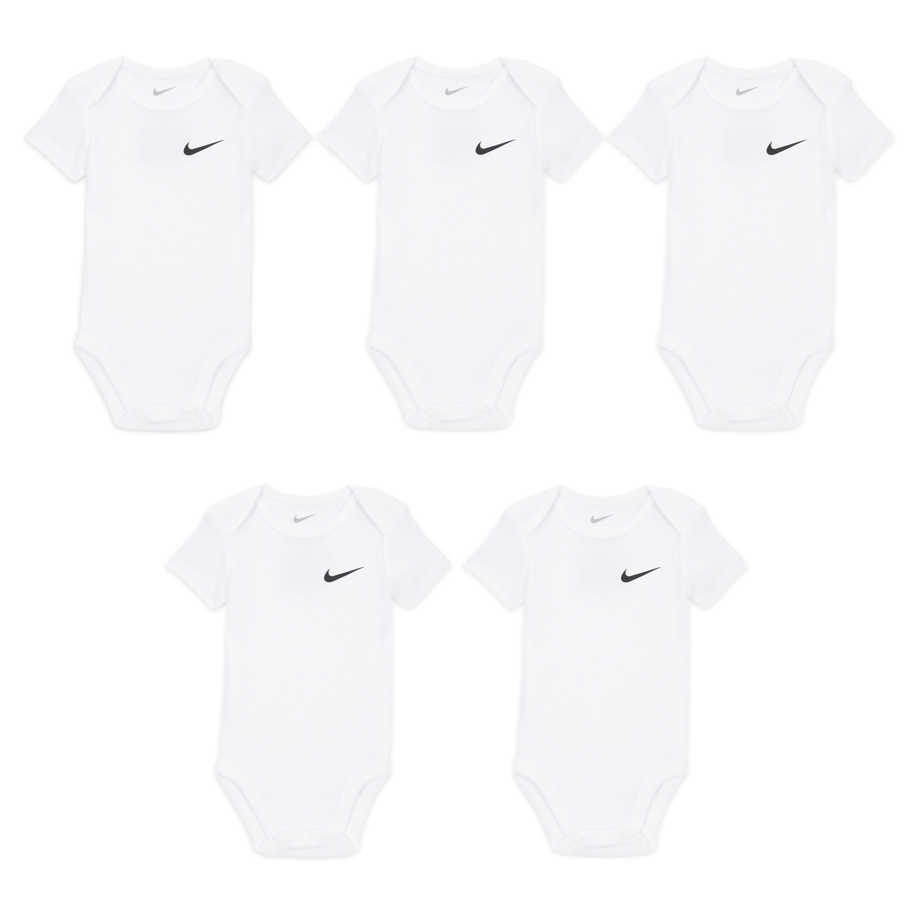 Nike Essentials Baby (0-9M) 5-Pack Bodysuit Set