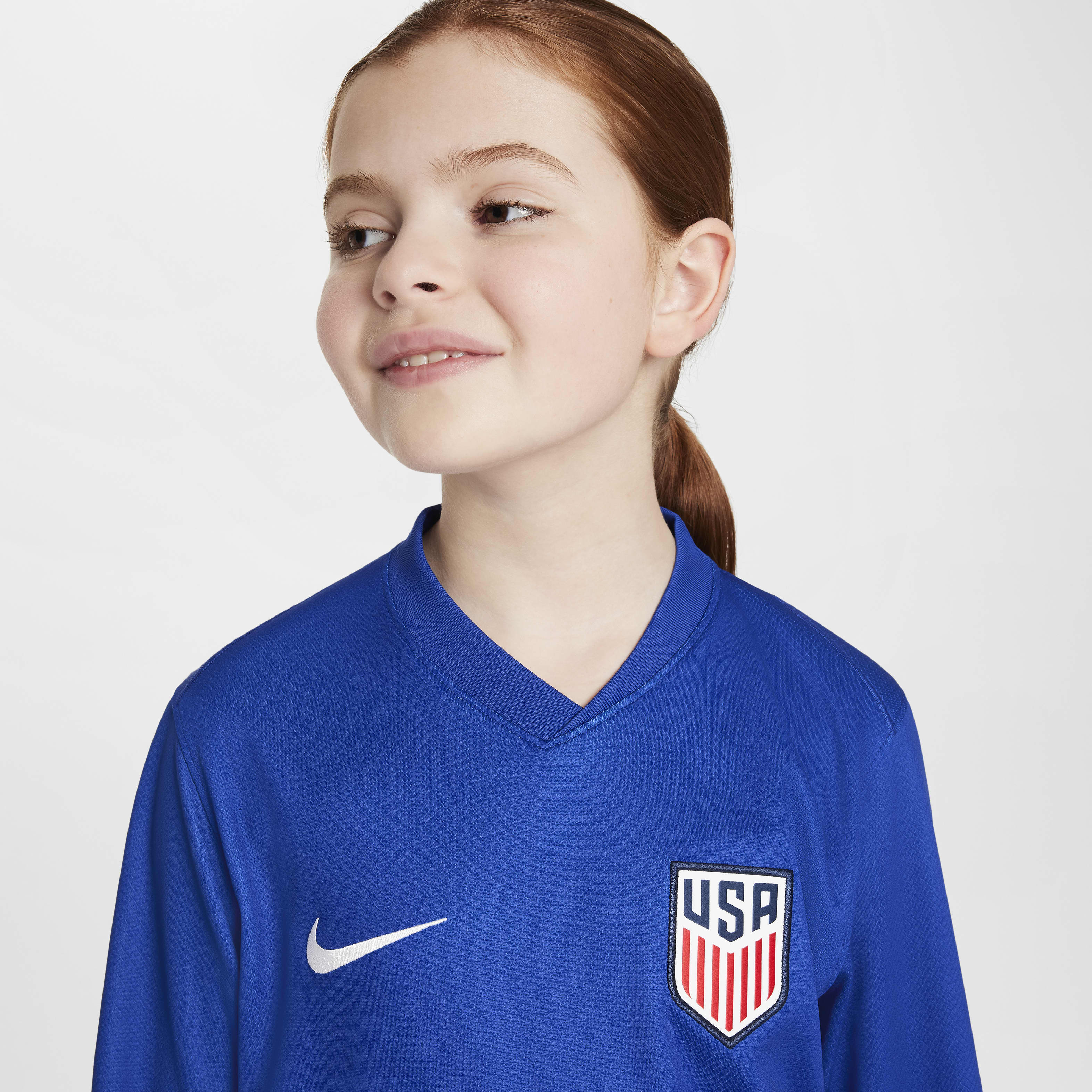 USMNT 2024 Stadium Away Big Kids' Nike Dri-FIT Soccer Long-Sleeve Replica Jersey