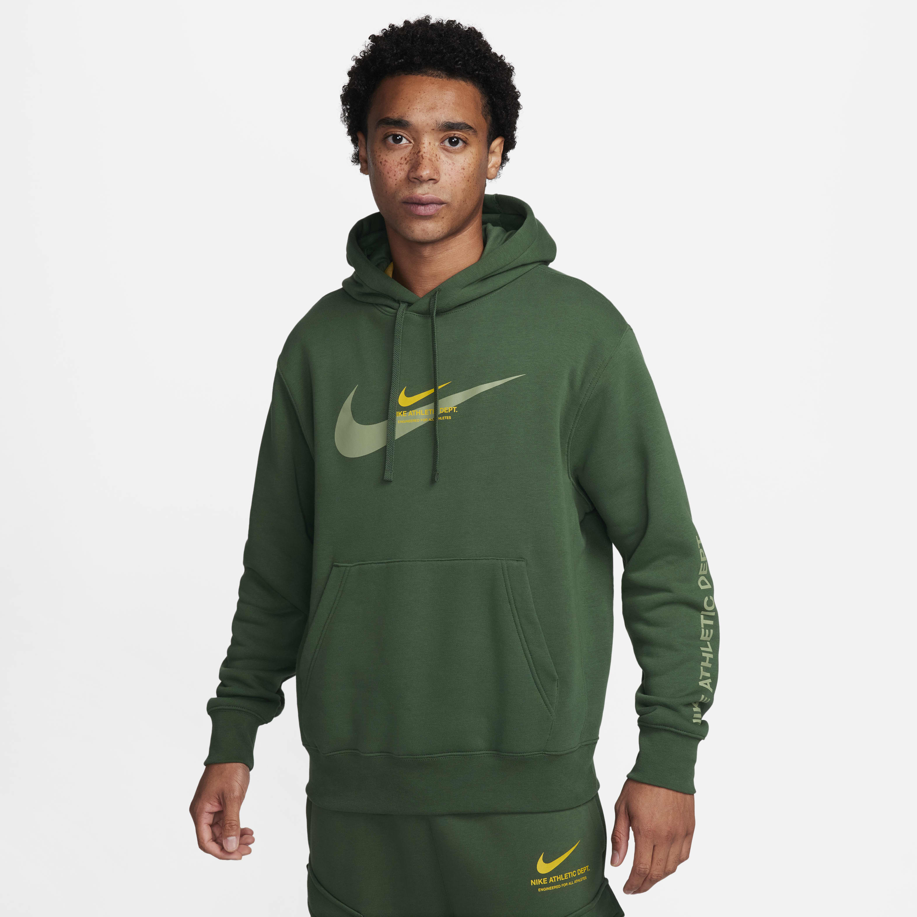 Hoodie pullover de lã cardada Nike Sportswear para homem