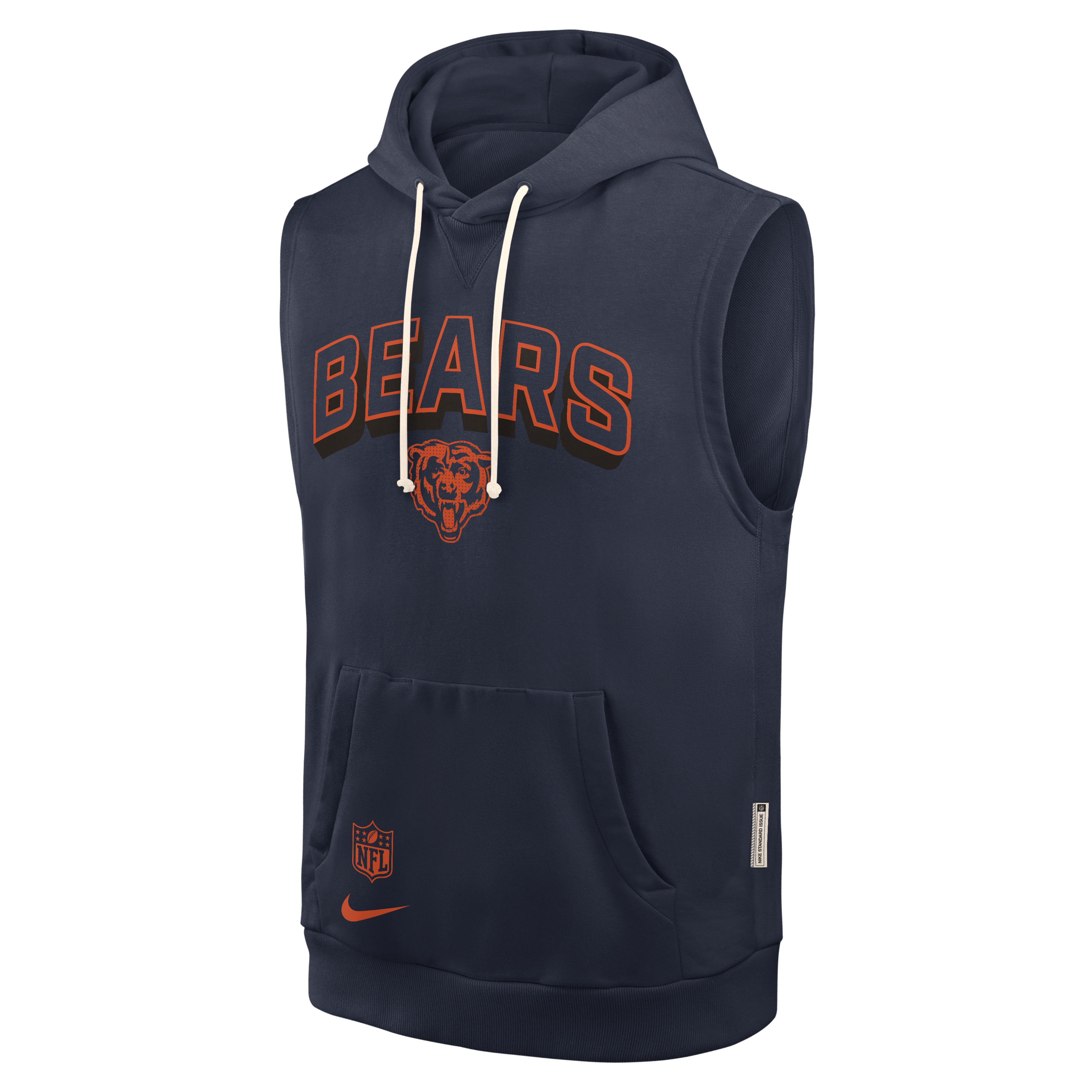 Chicago Bears Sideline Men's Nike Dri-FIT NFL Sleeveless Pullover Hoodie