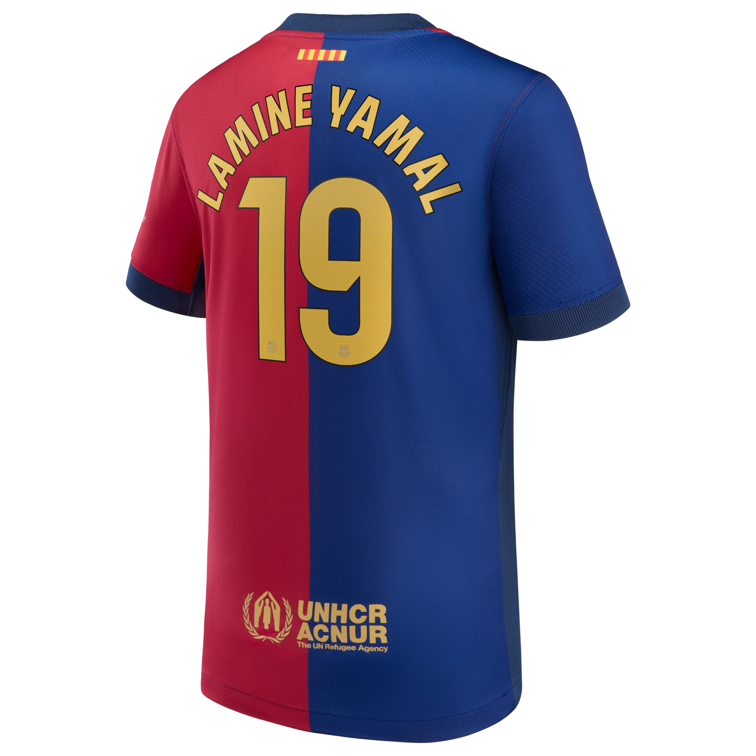 Lamine Yamal Barcelona 2024/25 Stadium Home Bid Kids' Nike Dri-FIT Soccer Jersey