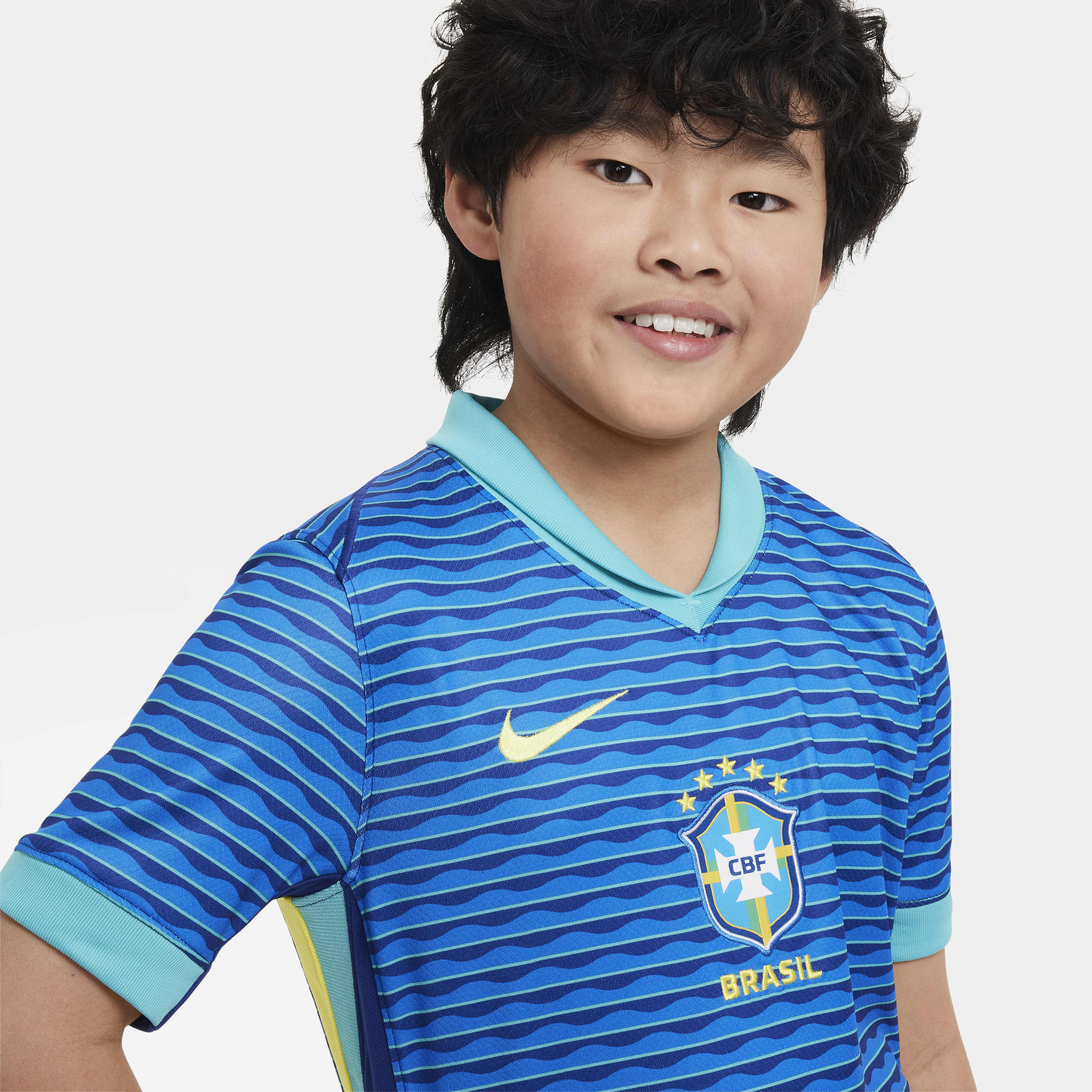 Brazil 2024 Stadium Away Big Kids' Nike Dri-FIT Soccer Replica Jersey