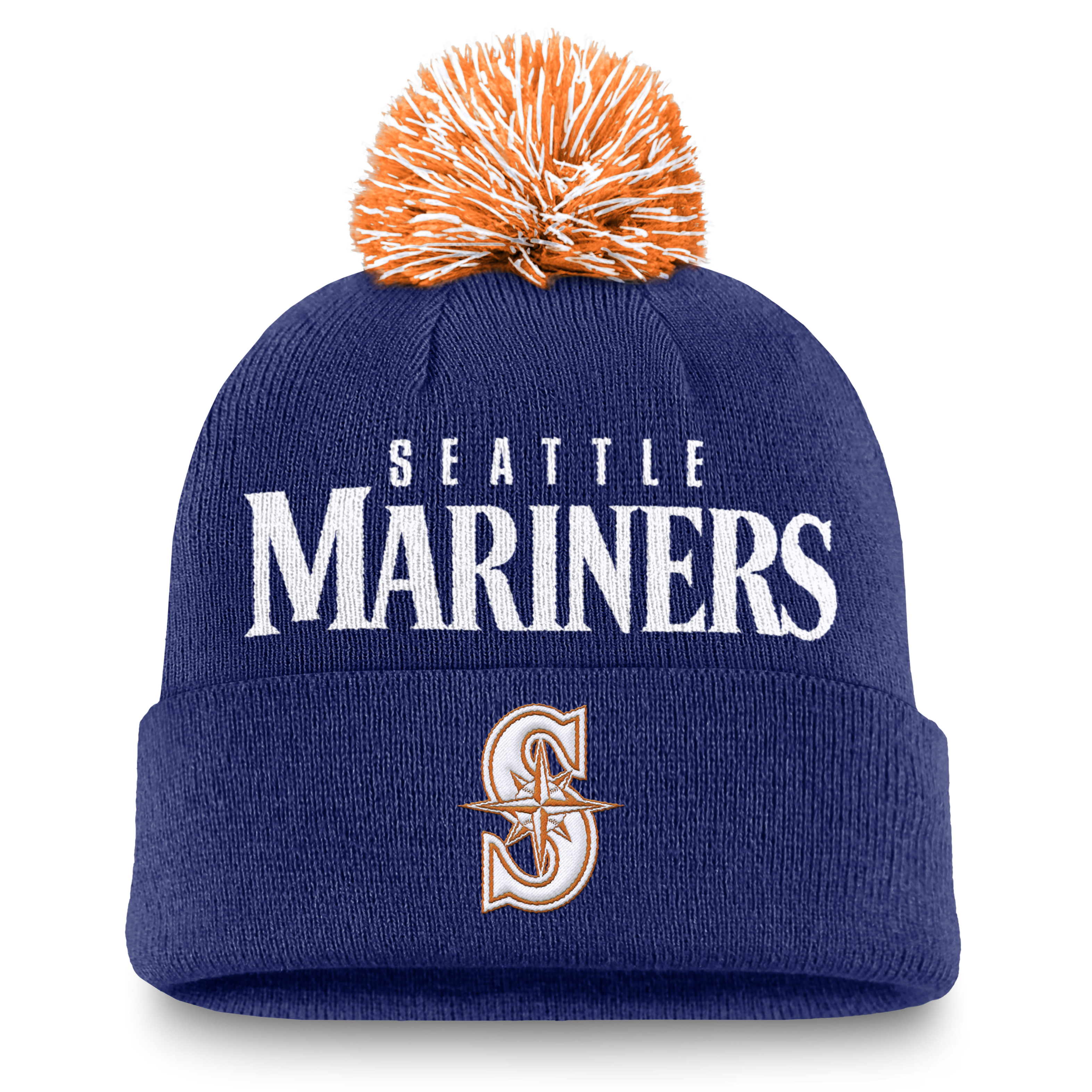 Seattle Mariners Peak Men's Nike MLB Cuffed Pom Beanie