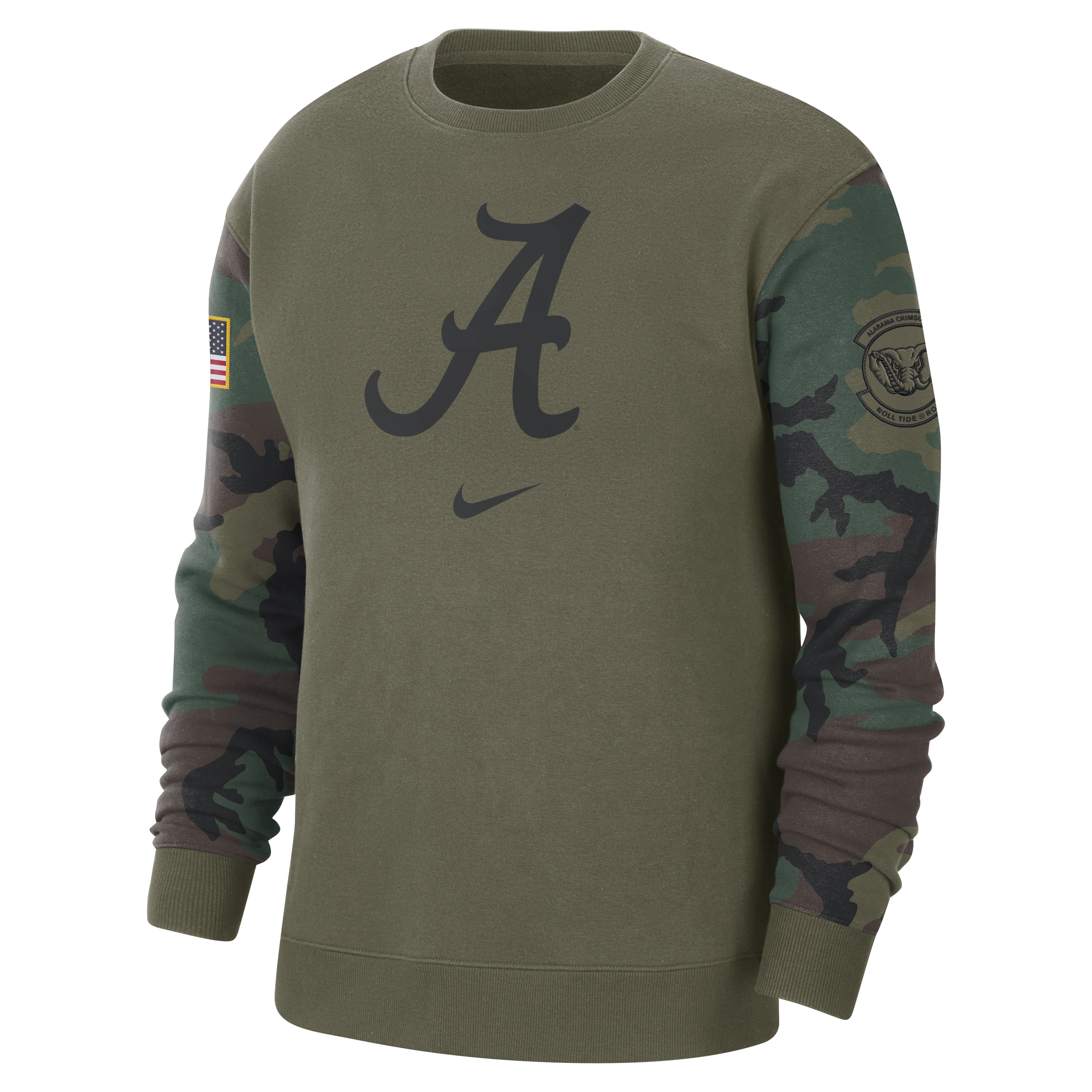 Alabama Club Fleece Men's Nike College Crew-Neck Sweatshirt