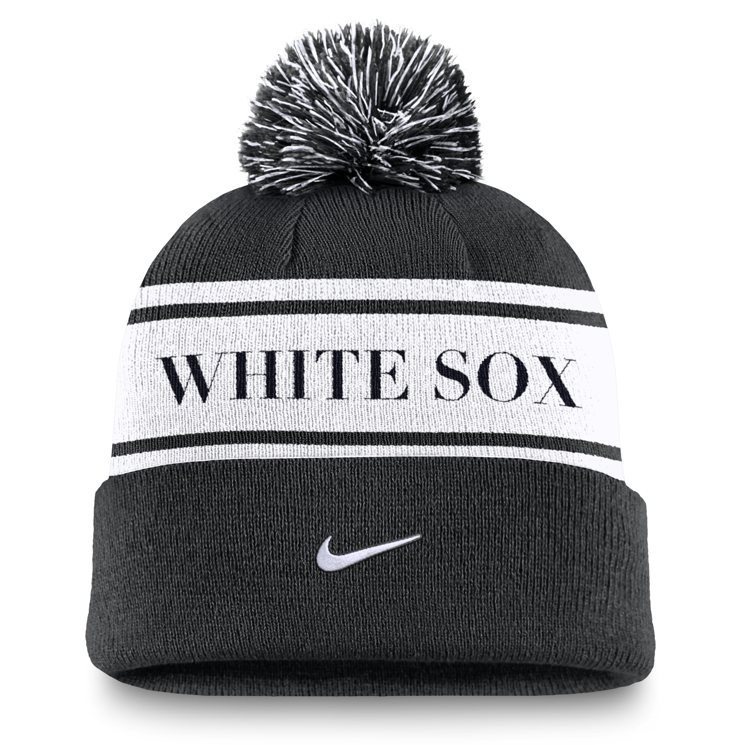 Chicago White Sox Peak Men's Nike MLB Cuffed Pom Beanie