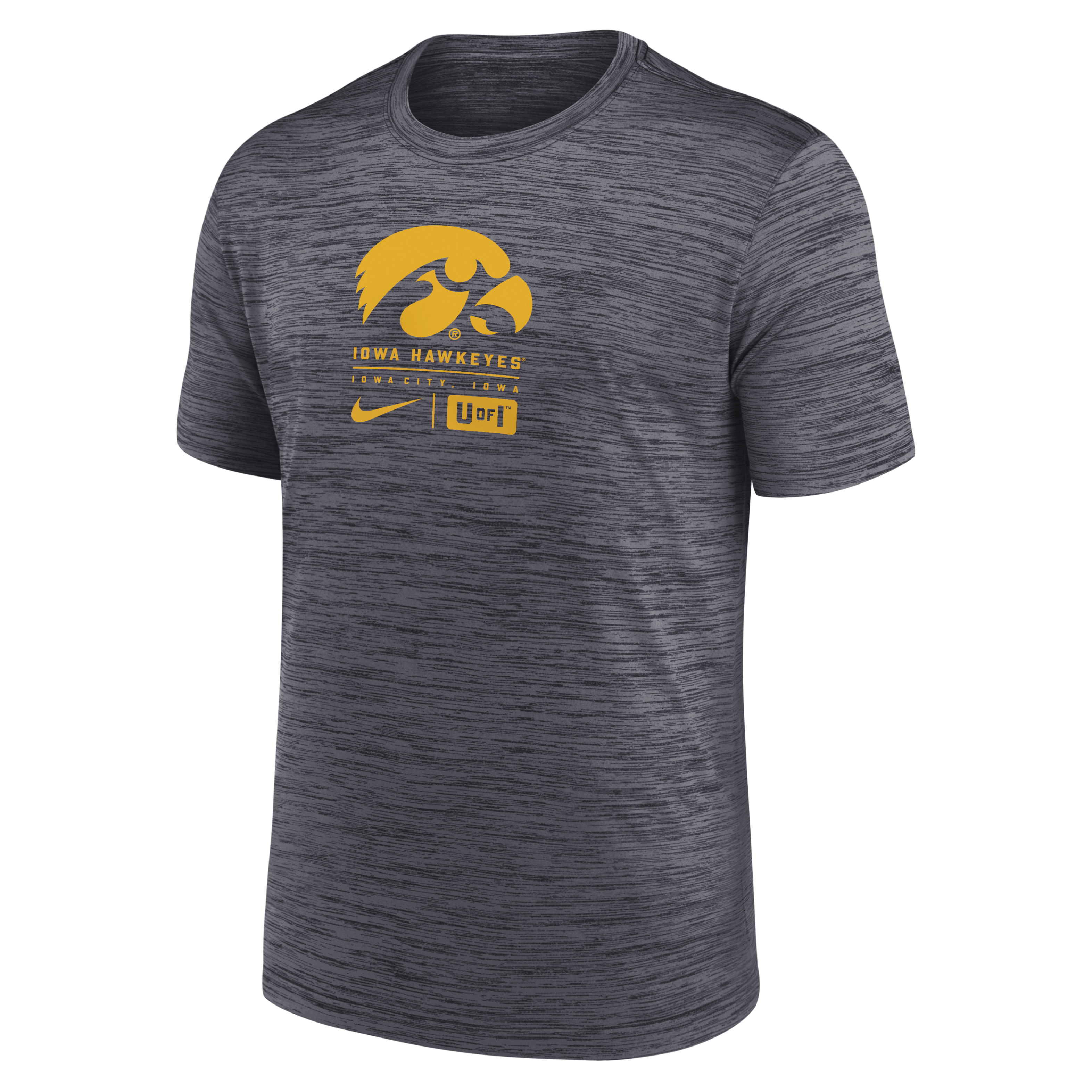 Iowa Hawkeyes Campus Center Block Velocity Men's Nike Dri-FIT College T-Shirt