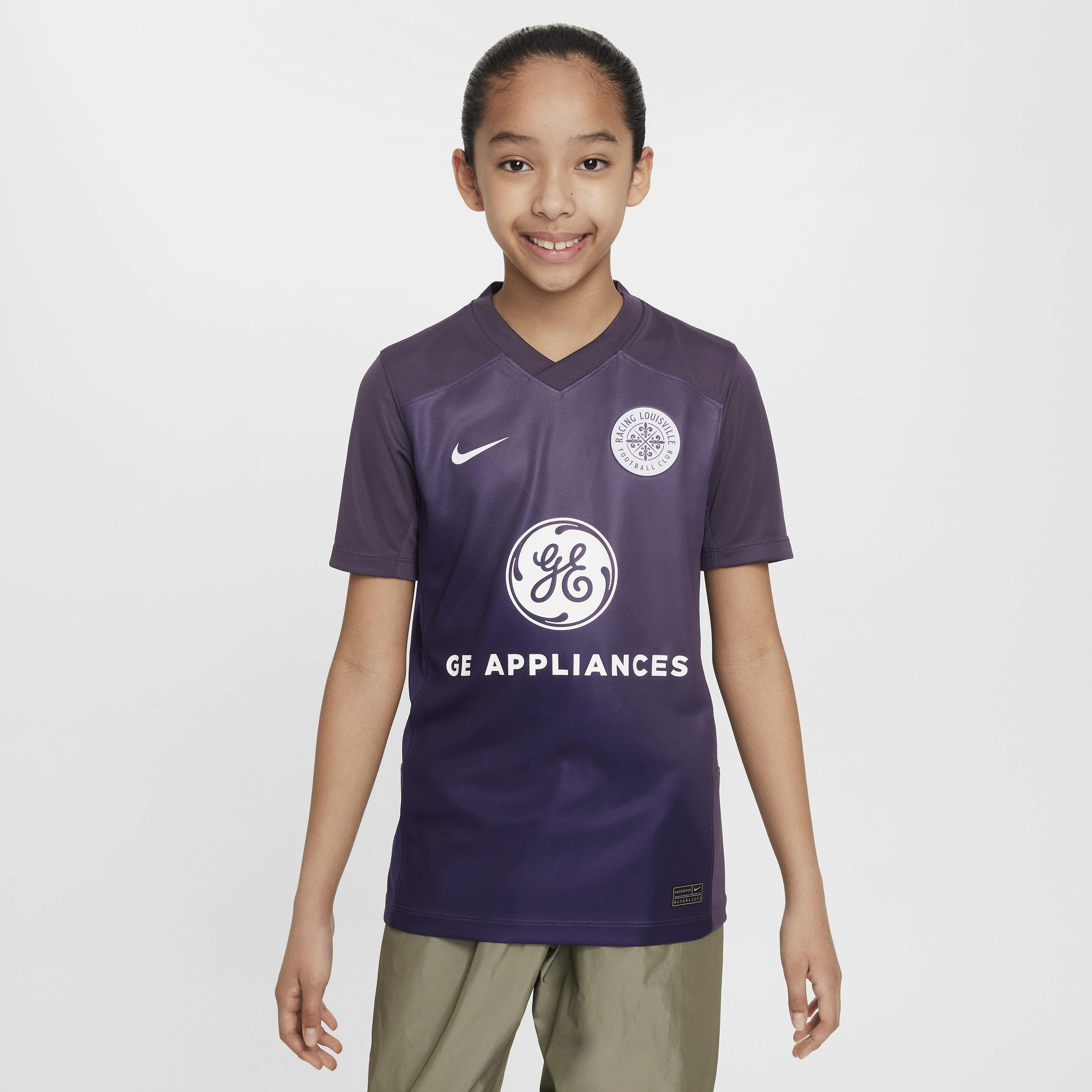 Racing Louisville FC 2024 Stadium Secondary Big Kids' Nike Dri-FIT NWSL Replica Jersey