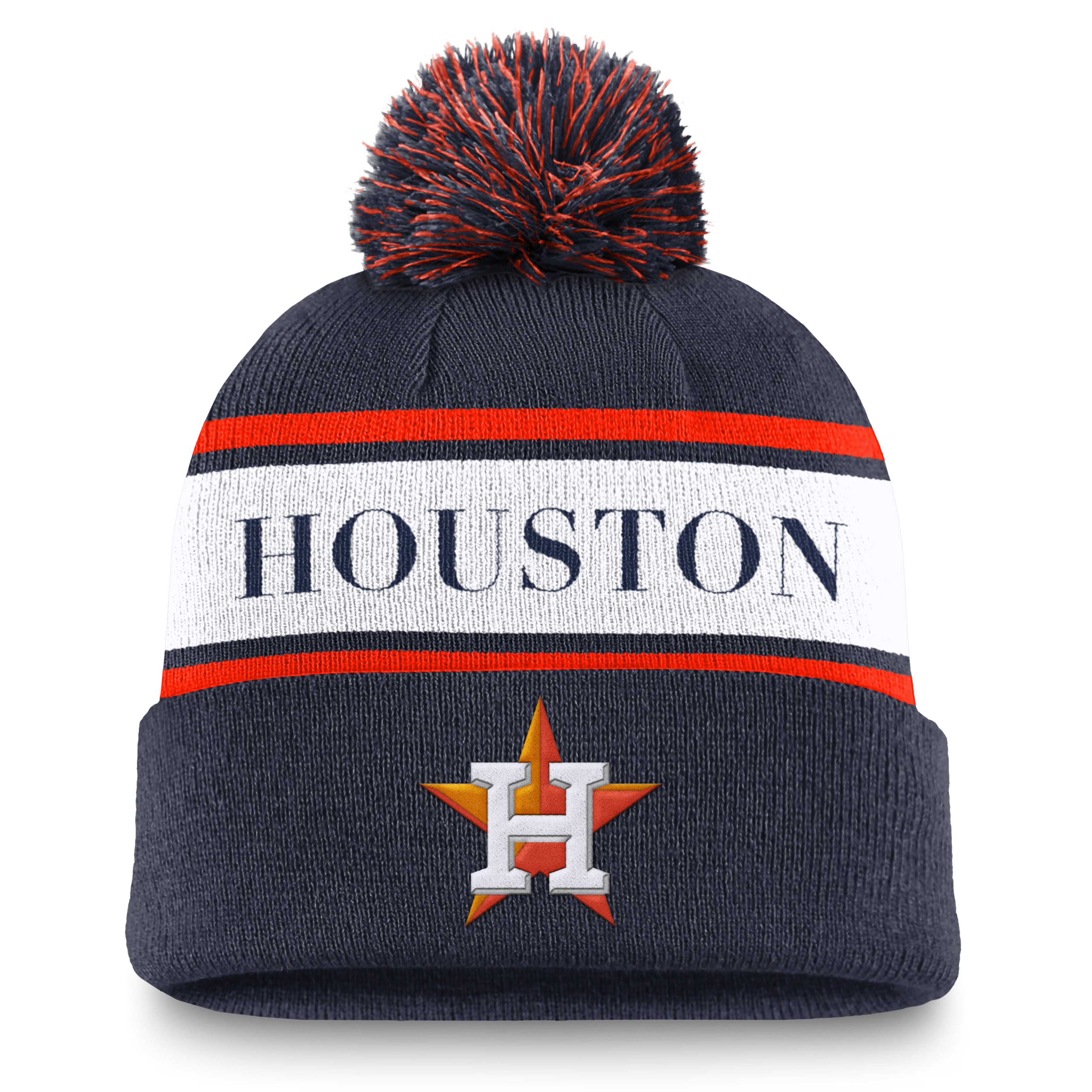 Houston Astros Peak Men's Nike MLB Cuffed Pom Beanie