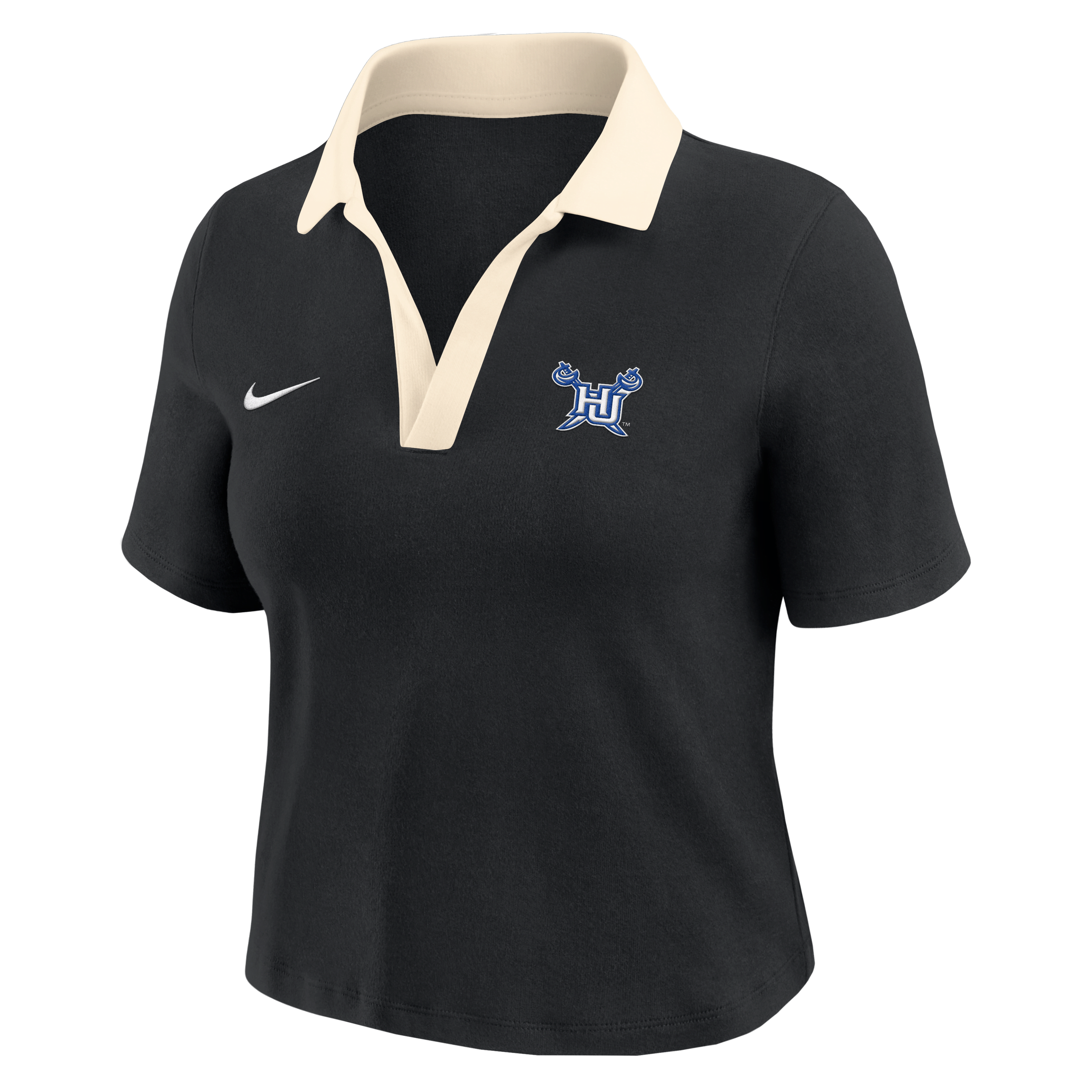 Nike College (Hampton University) Women's Short-Sleeve Polo Crop Top