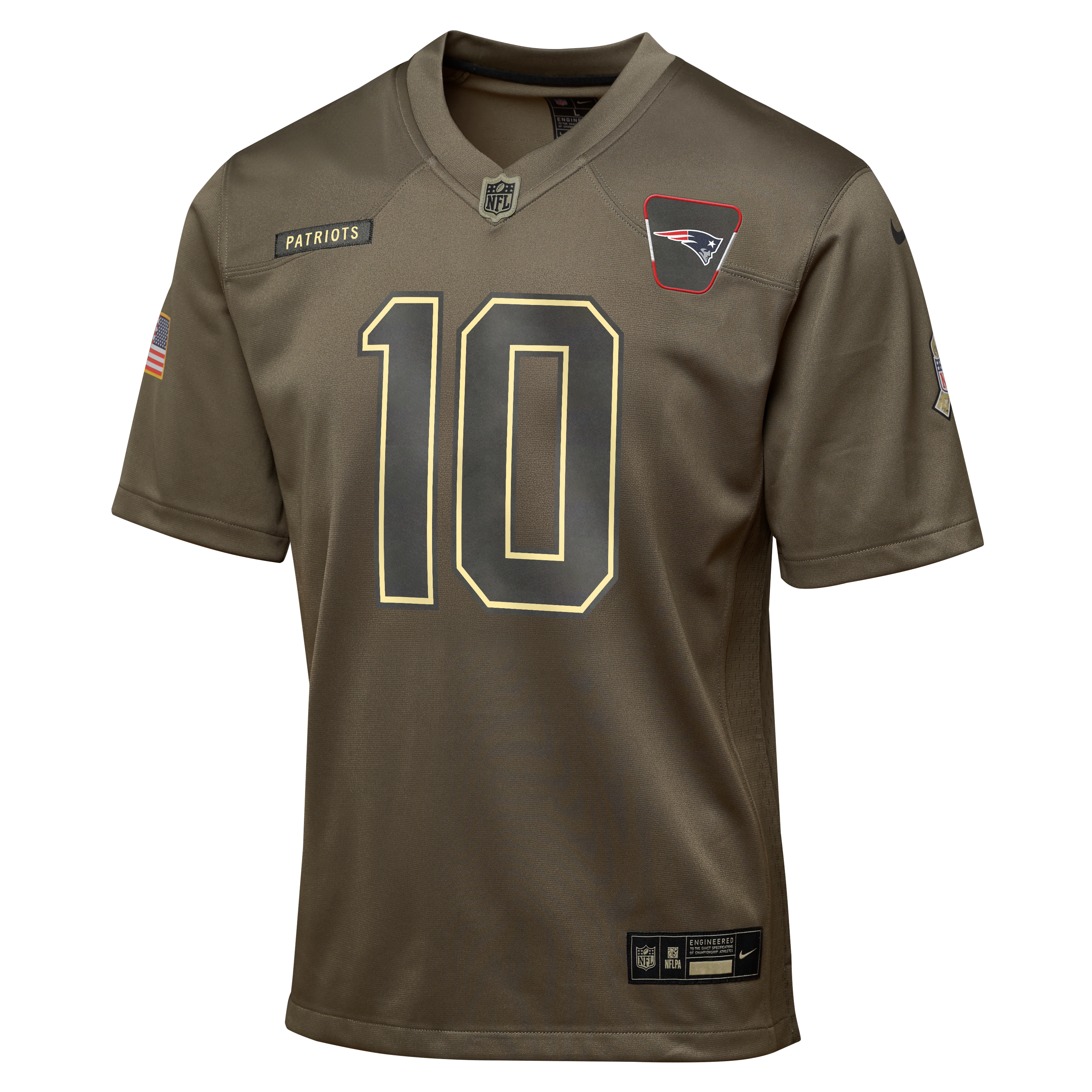 Drake Maye New England Patriots Salute to Service Big Kids’ Nike NFL Game Jersey