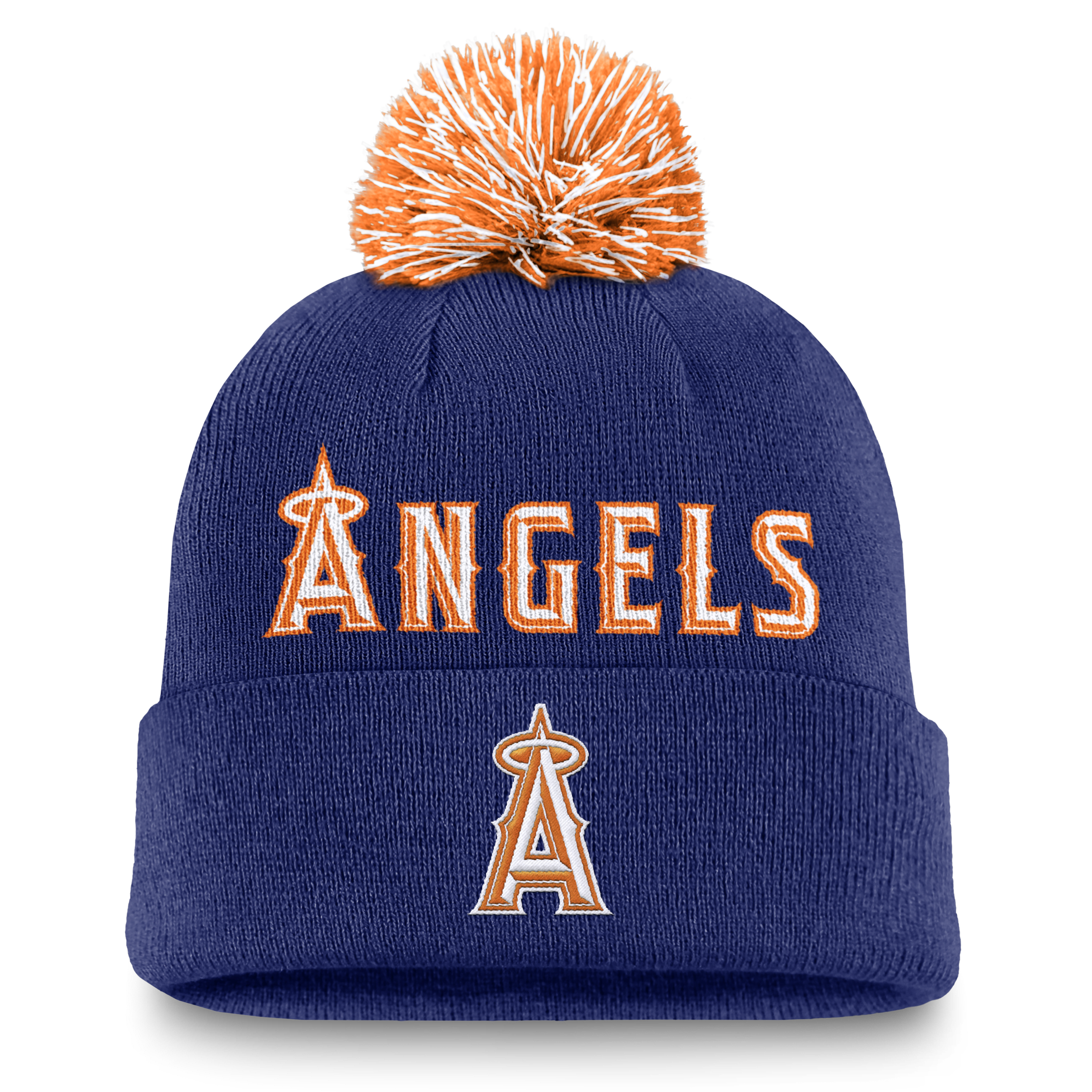 Los Angeles Angels Peak Men's Nike MLB Cuffed Pom Beanie