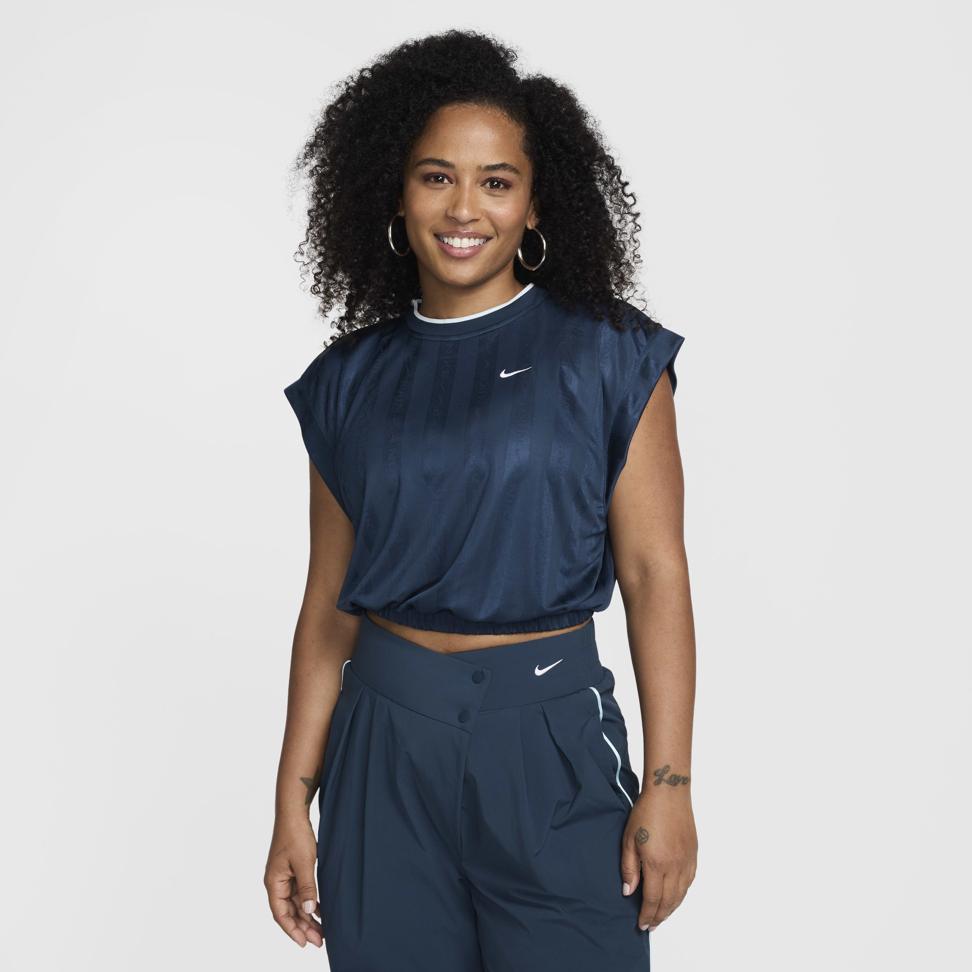 Camisola de manga curta em jacquard Dri-FIT Nike Sportswear Collection para mulher