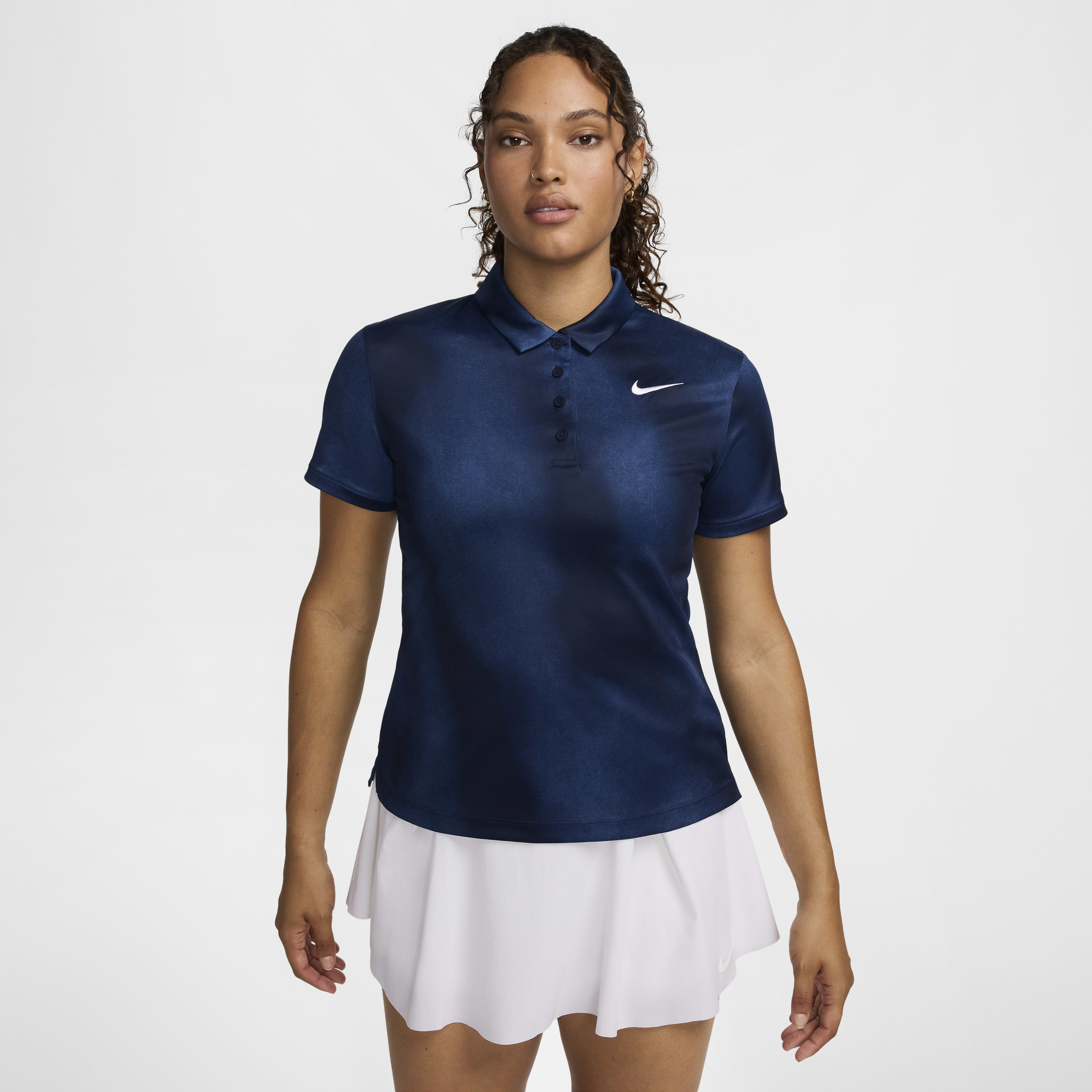 Polo de golfe estampado manga curta Dri-FIT Nike Victory para mulher