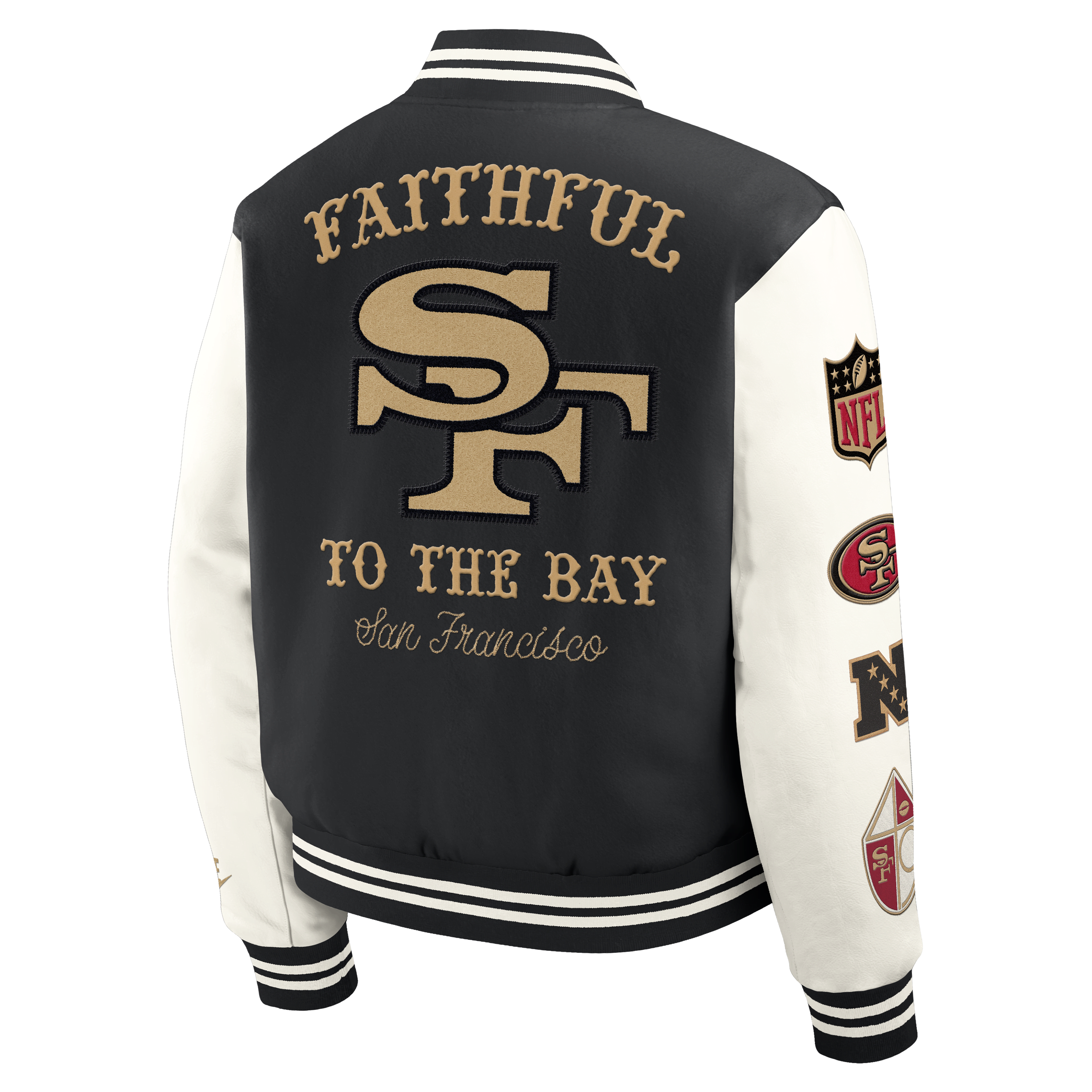 San Francisco 49ers Rivalries Collection Men's Nike NFL Full-Snap Varsity Jacket
