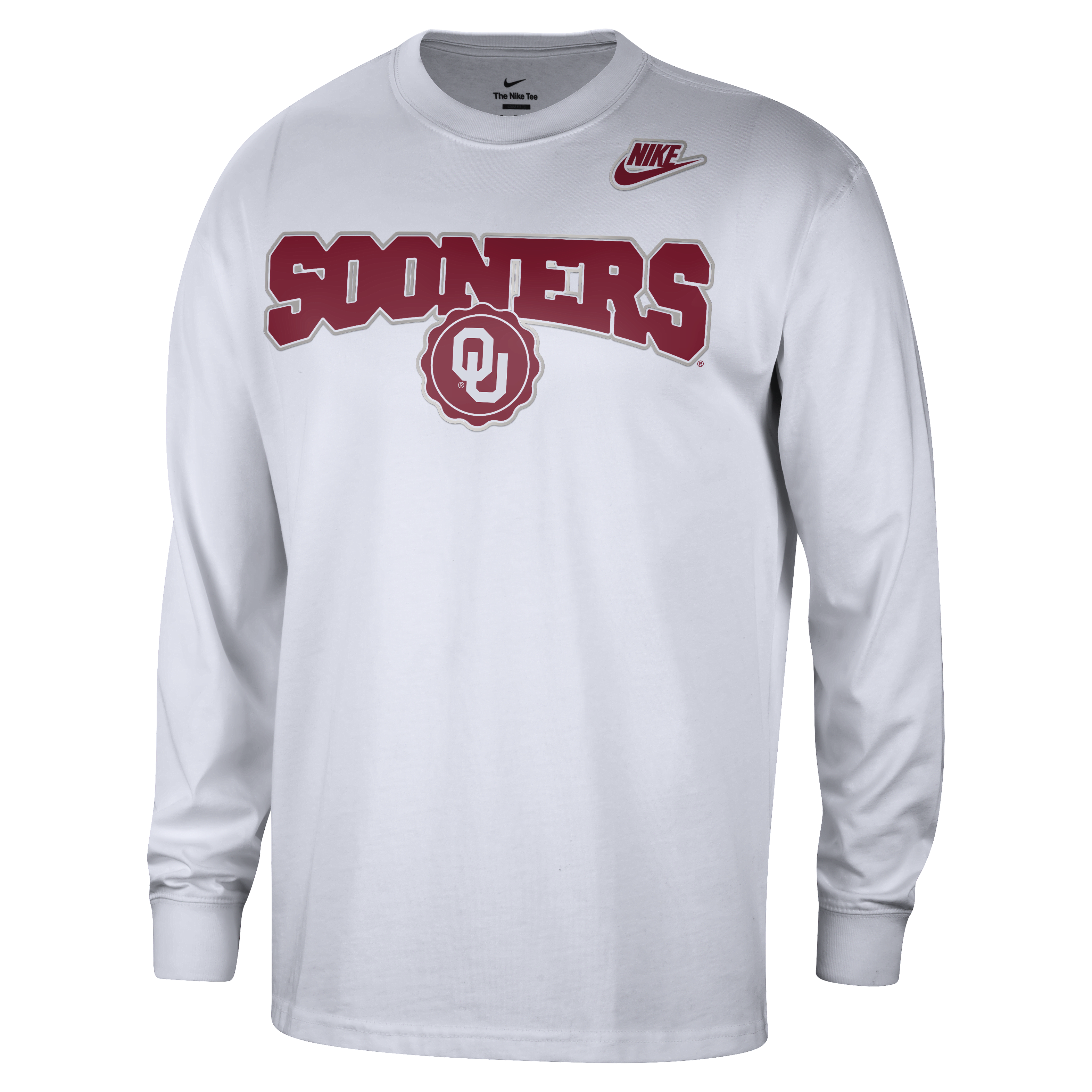 Oklahoma Max90 Men's Nike College Crew-Neck Long-Sleeve T-Shirt