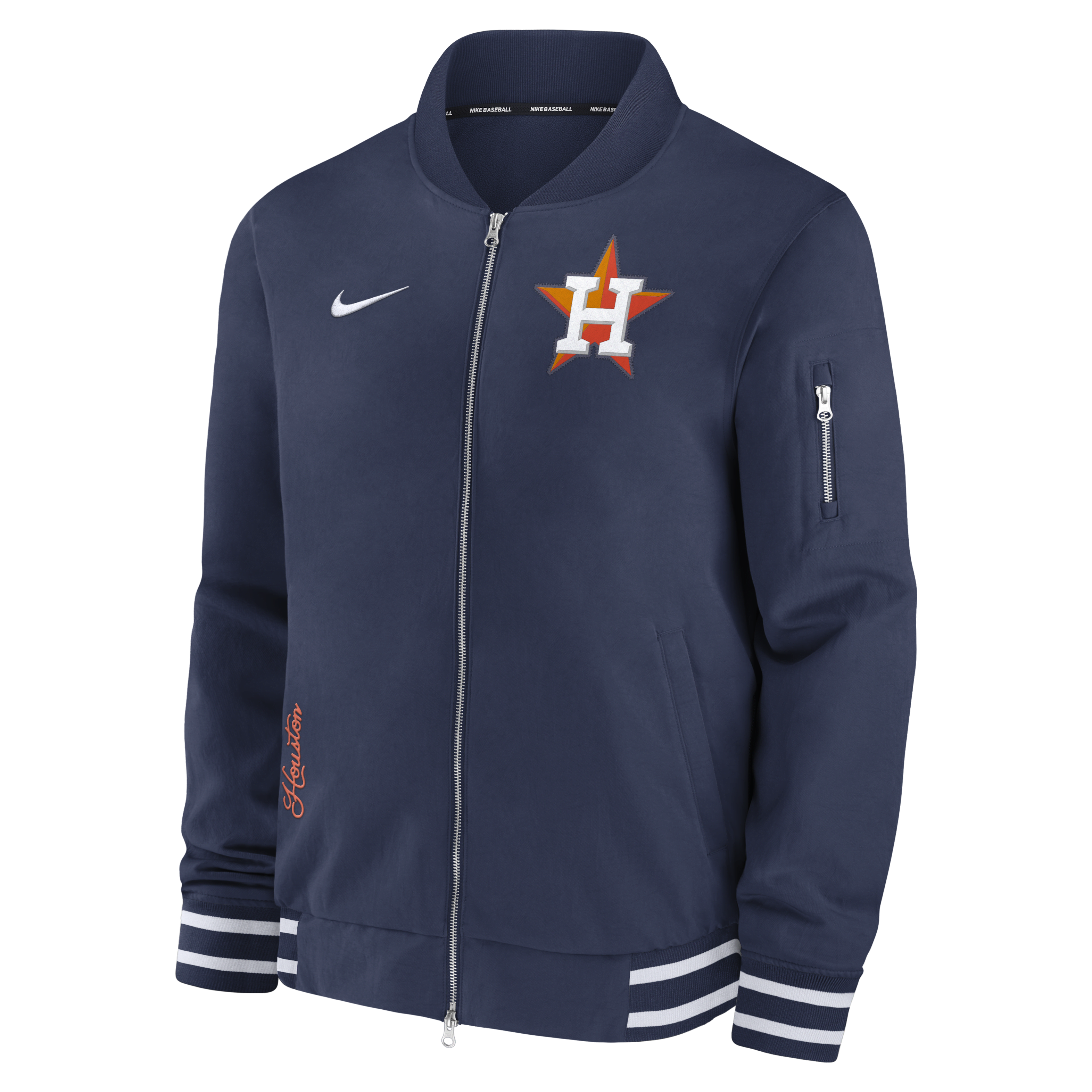 Houston Astros Authentic Collection City Connect Game Time Men's Nike MLB Full-Zip Bomber Jacket