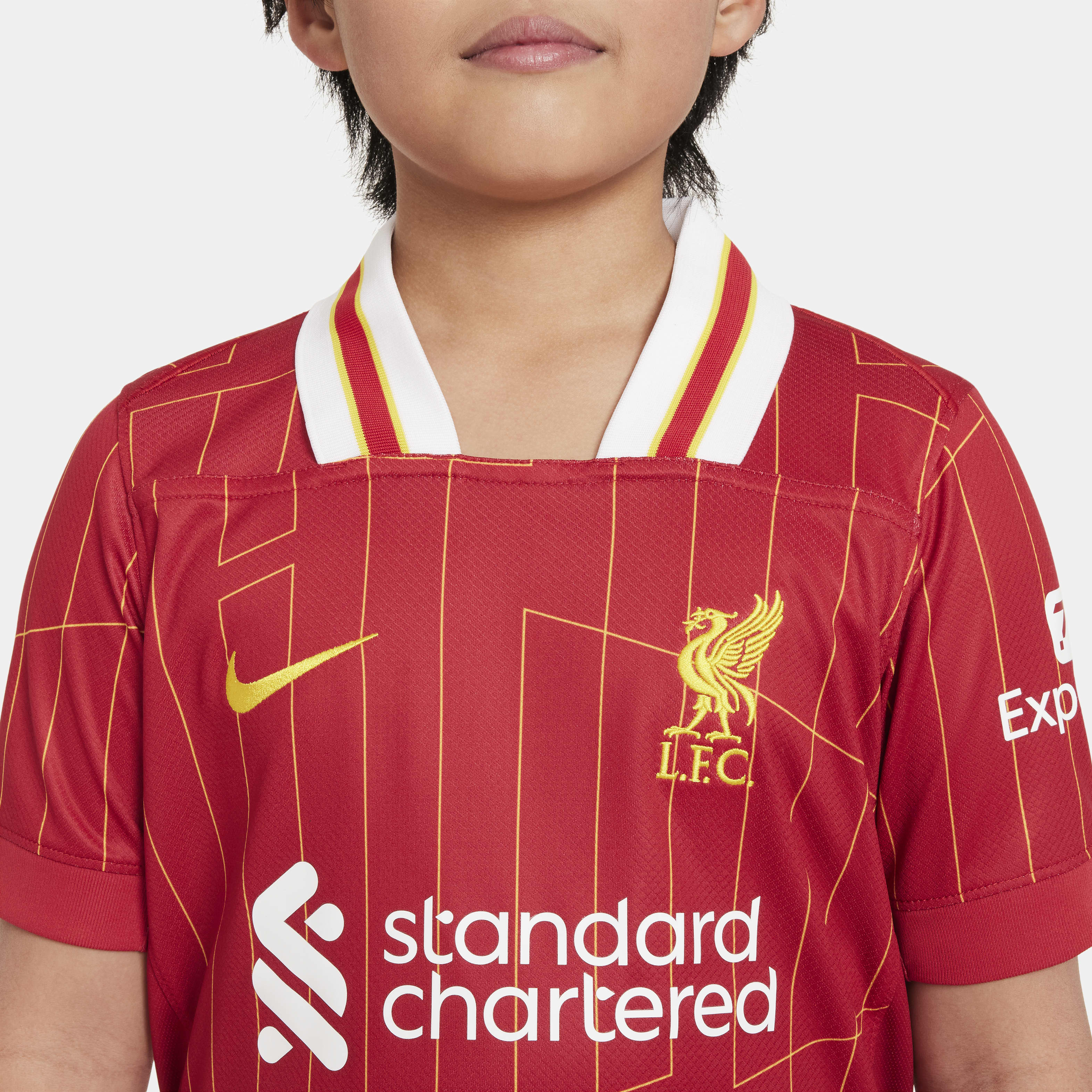 Liverpool FC 2024/25 Stadium Home Big Kids' Nike Dri-FIT Soccer Replica Jersey