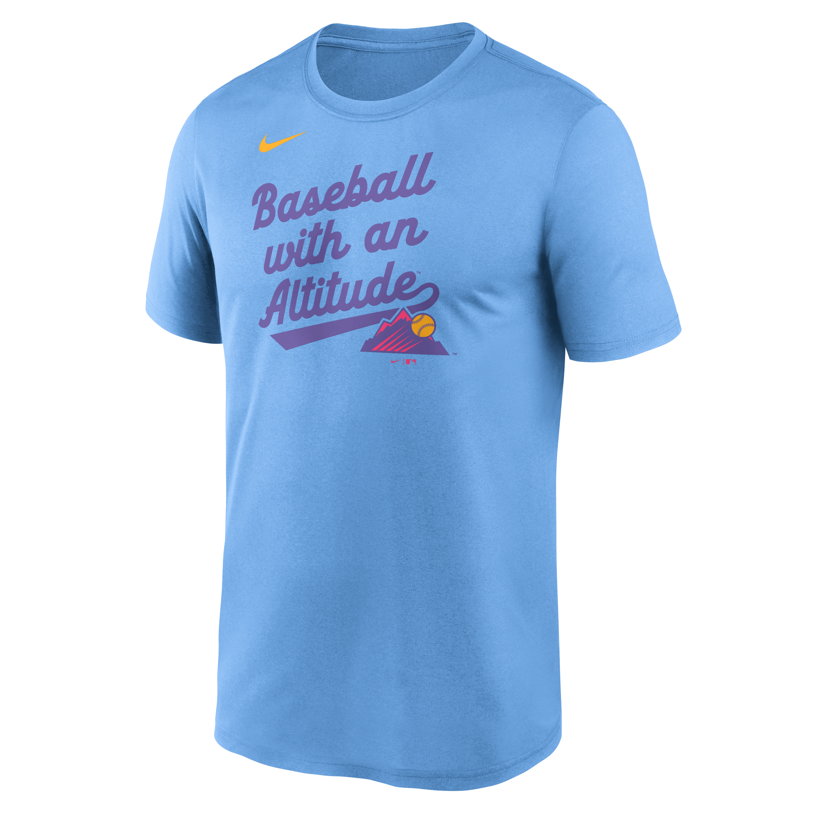 Colorado Rockies City Connect Team Phrase Script Legend Men's Nike Dri-FIT MLB T-Shirt