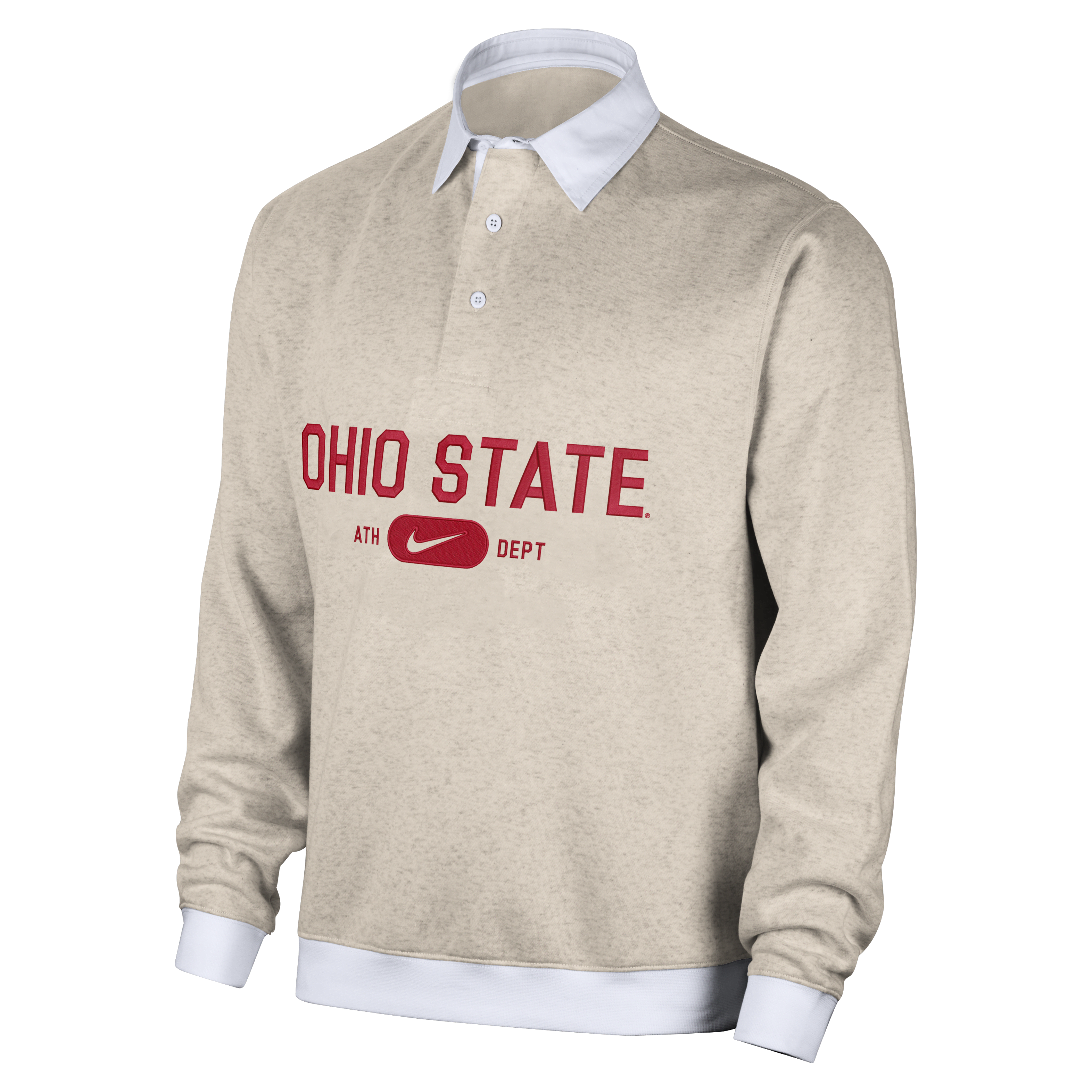 Ohio State Club Fleece Men's Nike College Long-Sleeve Polo