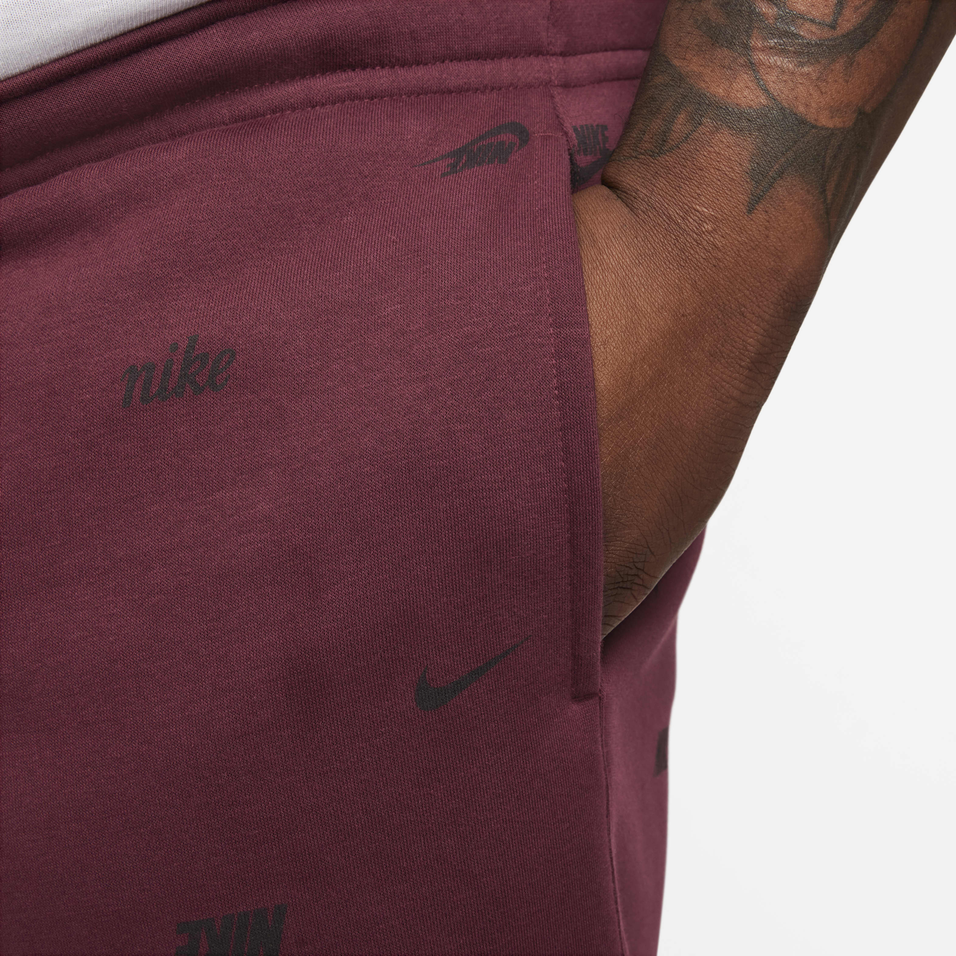 Nike Club Fleece Men's Brushed-Back Allover Print Joggers