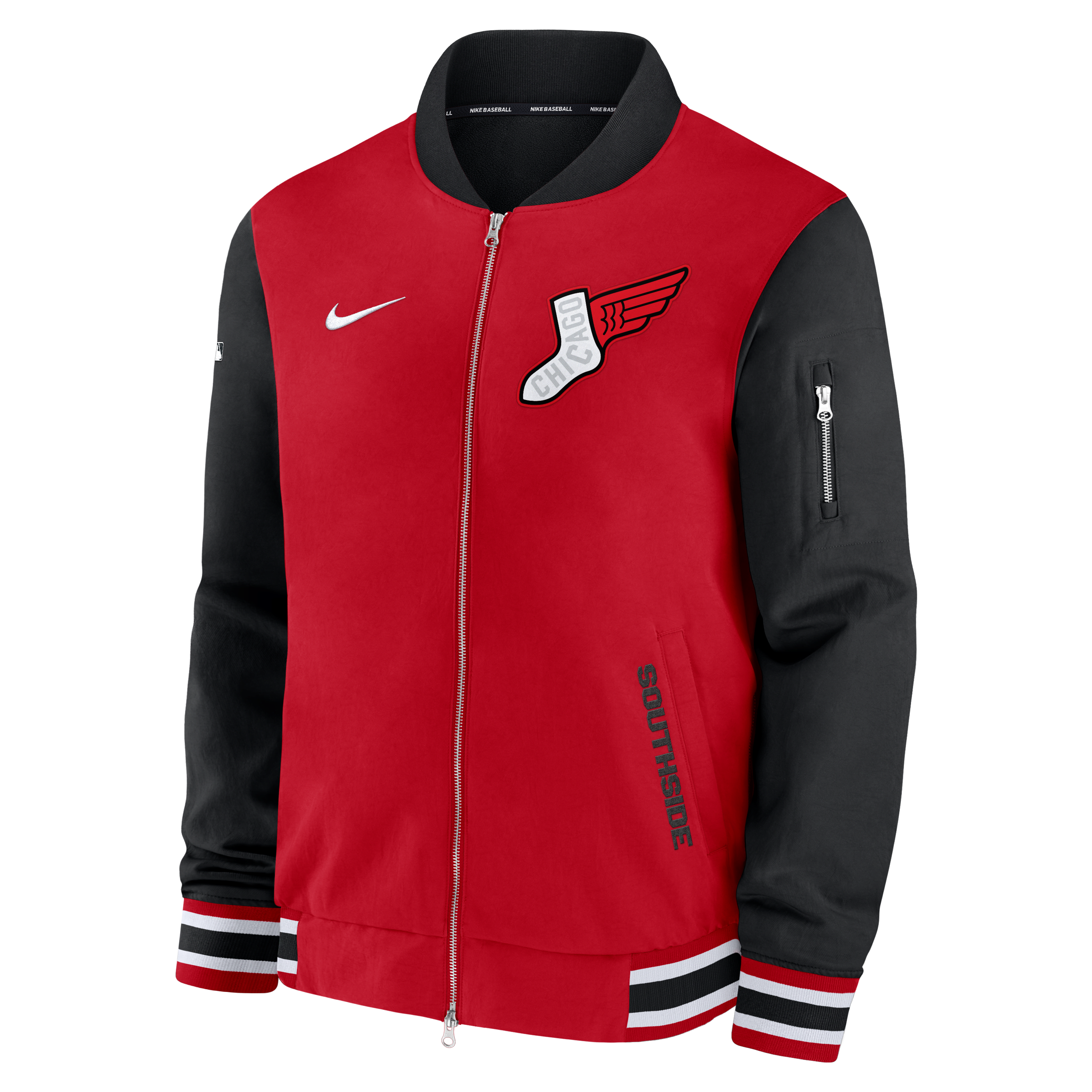Chicago White Sox Authentic Collection City Connect Men's Nike MLB Full-Zip Bomber Jacket