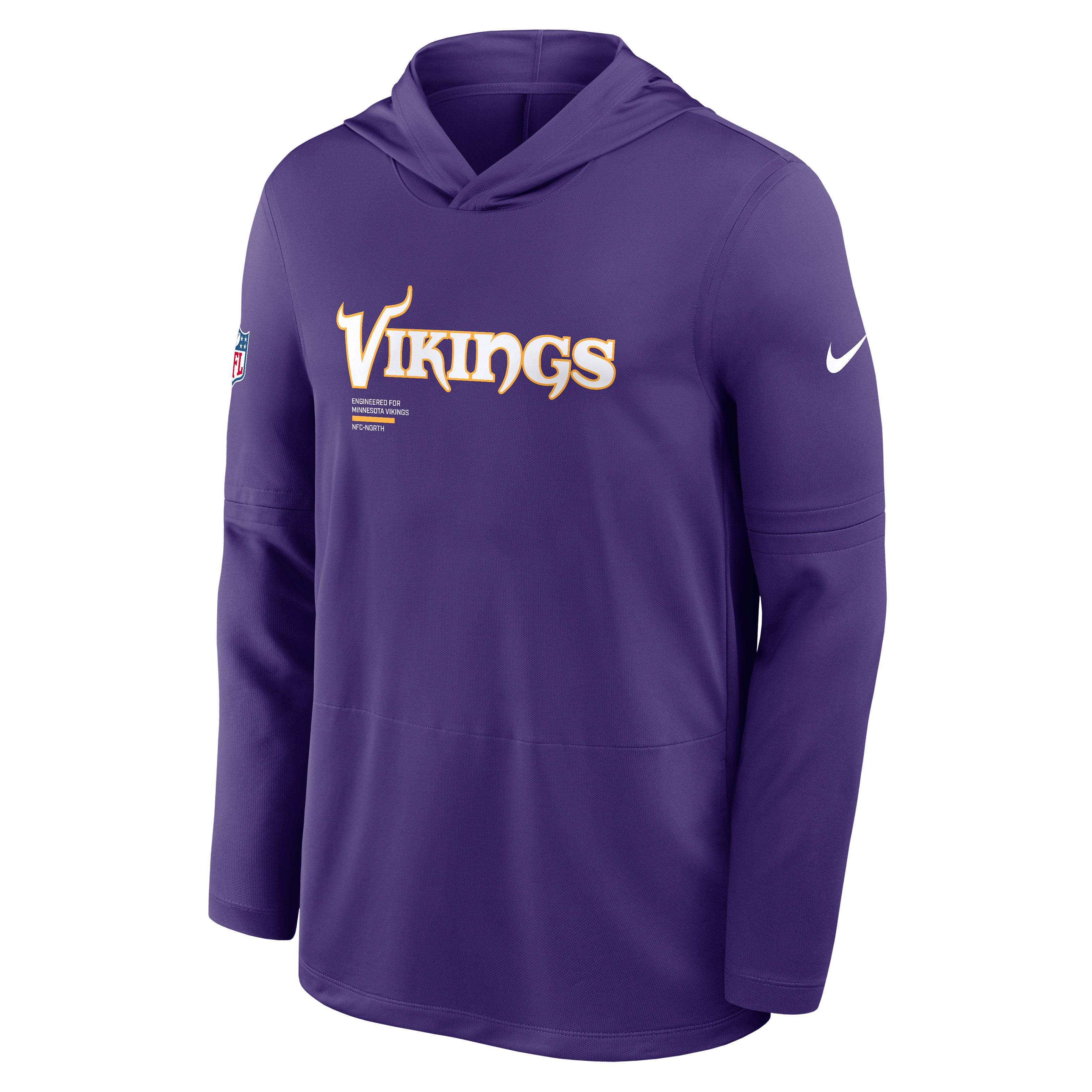 Minnesota Vikings Pure Fury Sideline Men's Nike Dri-FIT NFL Long-Sleeve Hooded Top