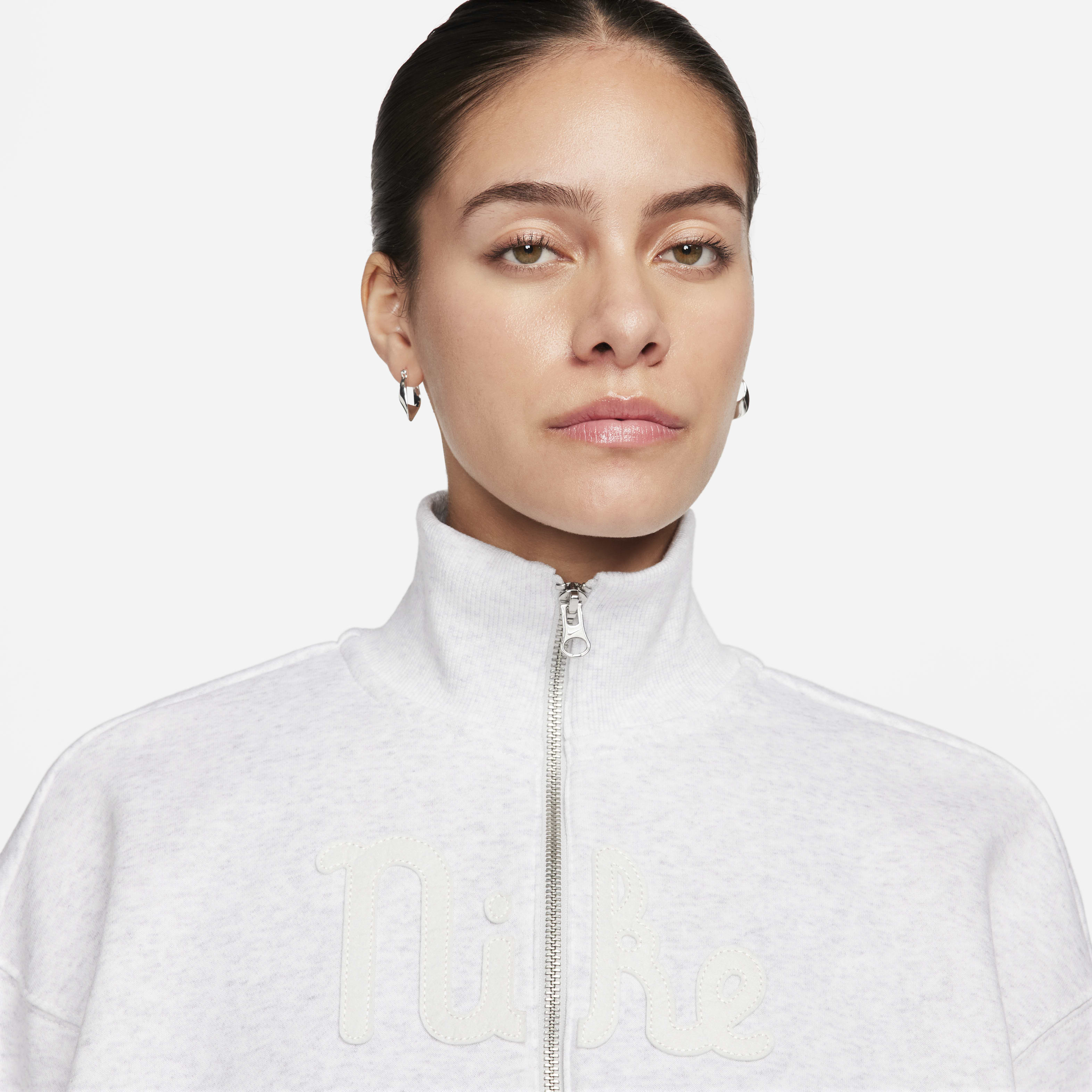 Nike Sportswear Women's Oversized 1/2-Zip Crop Fleece Sweatshirt