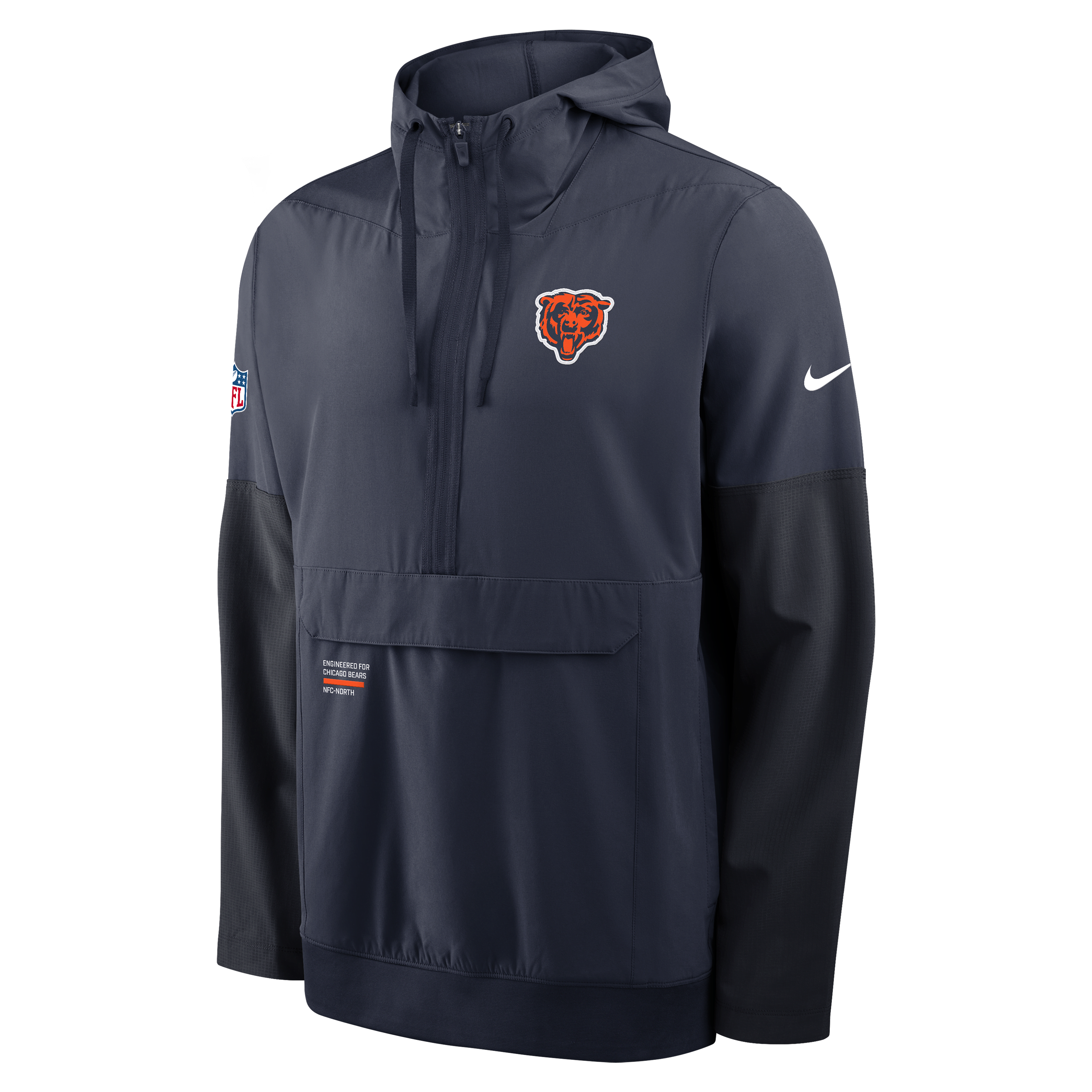 Chicago Bears Well Rounded Anorak Men's Nike NFL 1/2-Zip Hooded Jacket