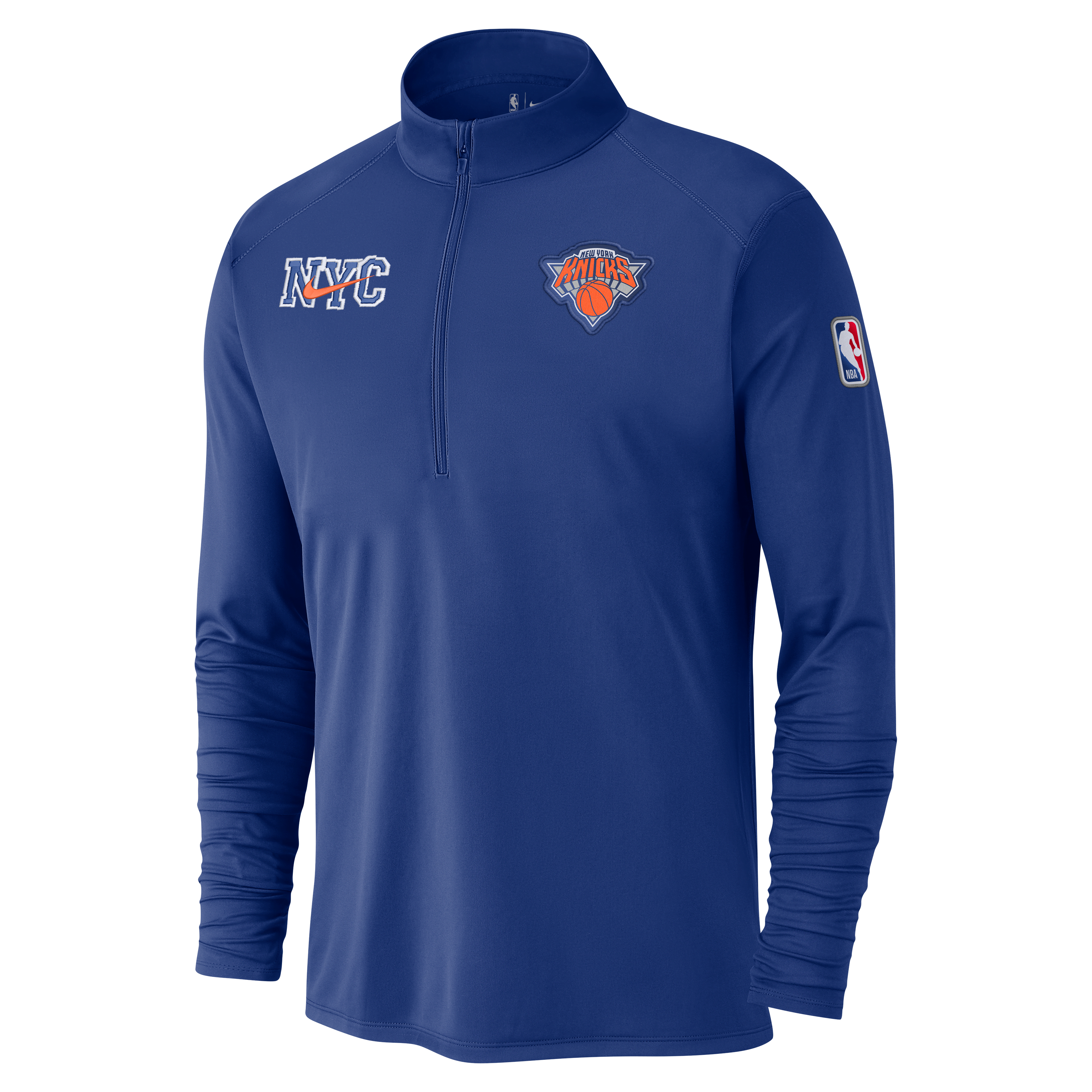 New York Knicks City Edition Men's Nike Dri-FIT NBA 1/2-Zip Long-Sleeve Top