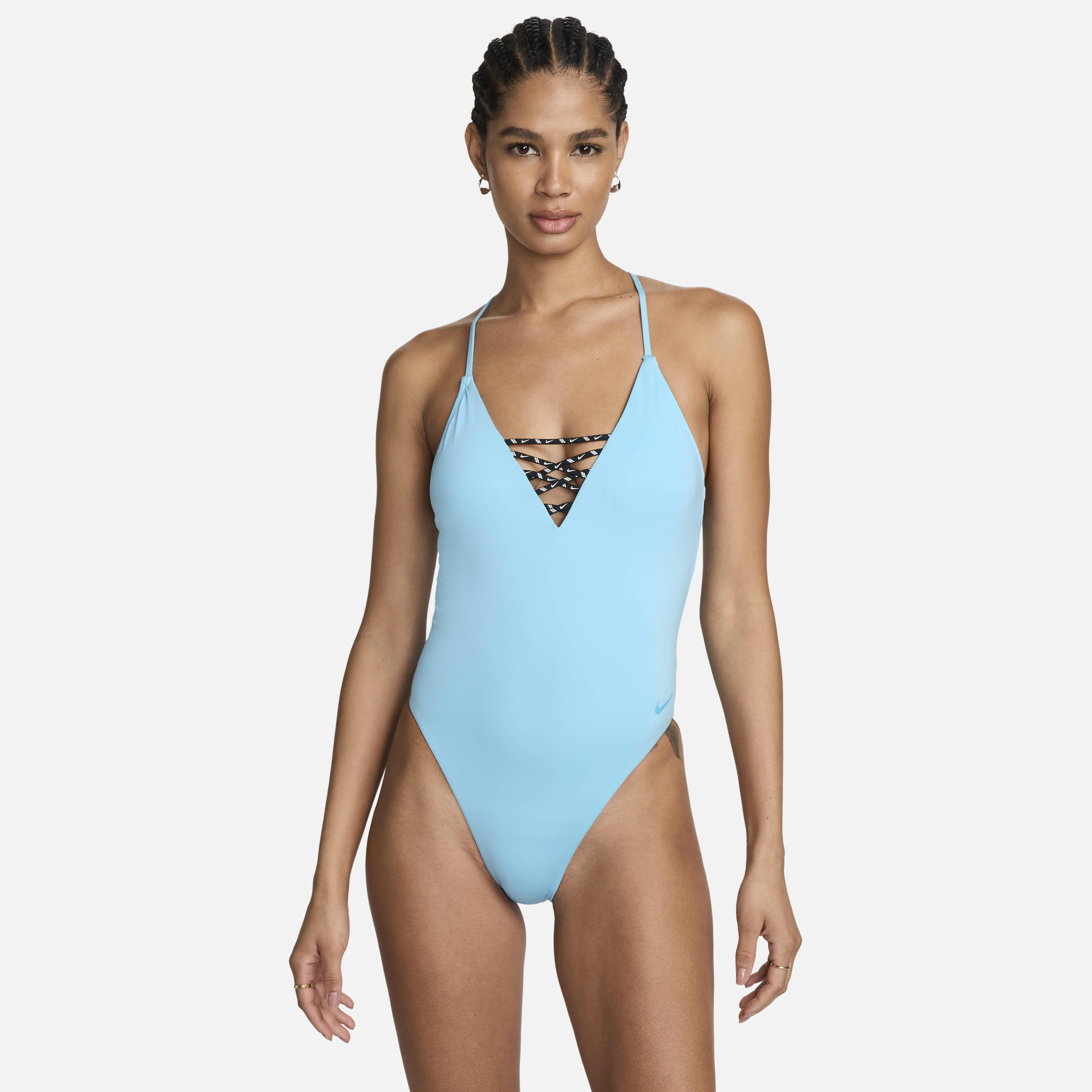 Fato de banho peça única cruzado nas costas Nike Swim Sneakerkini 2.0 para mulher