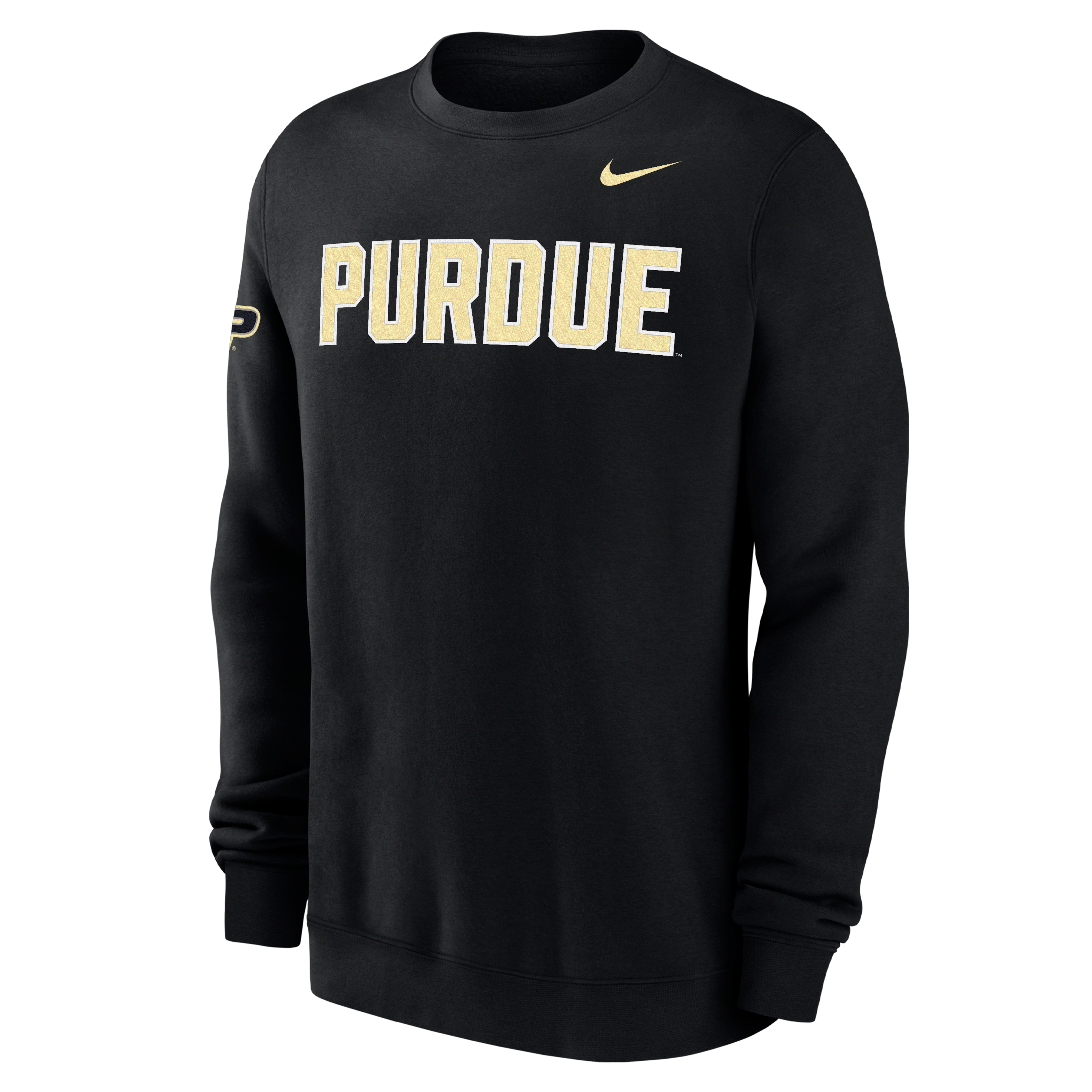 Purdue Club Fleece Men's Nike College Crew-Neck Sweatshirt