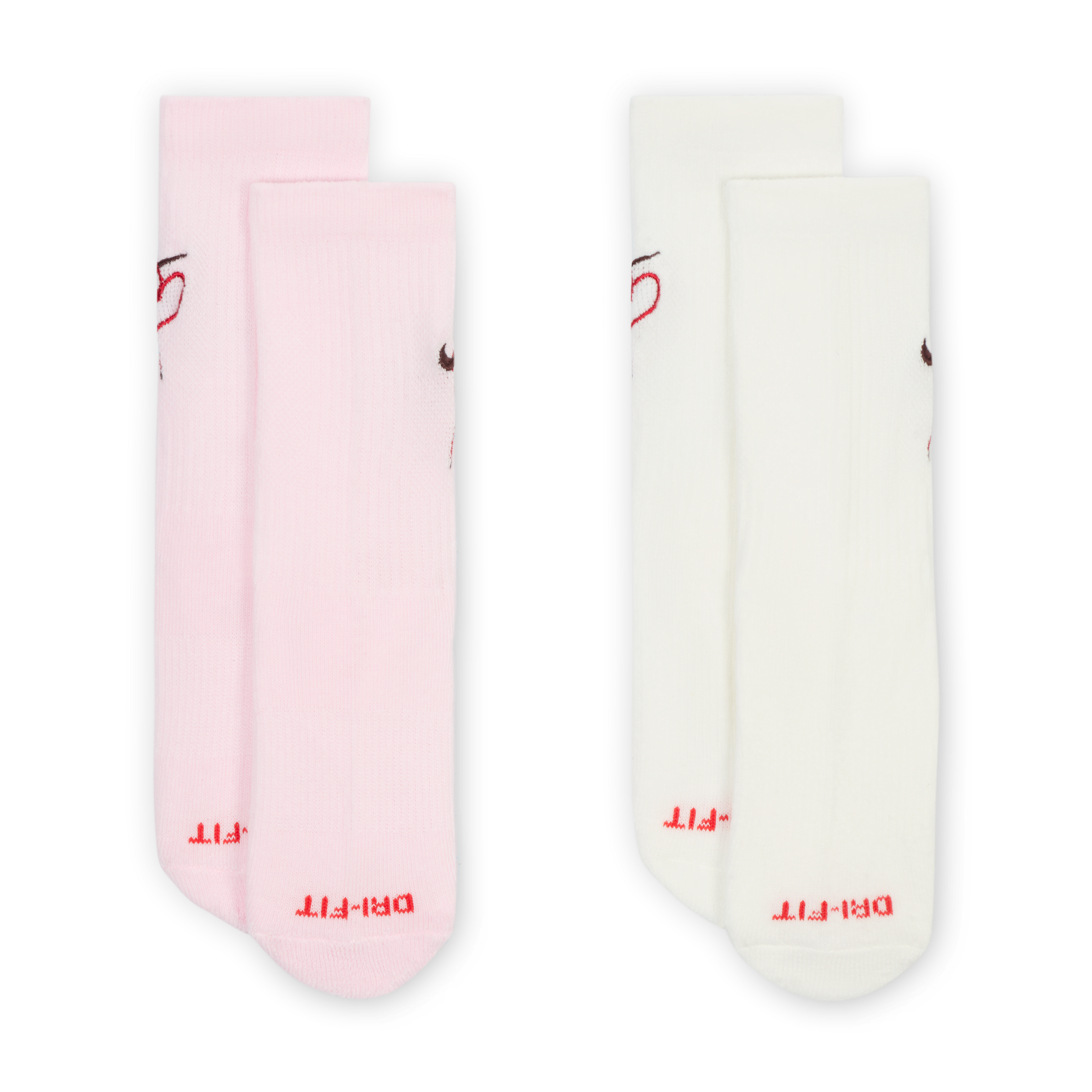 Nike Dri-FIT Little Kids' V-Day Cushioned Crew Socks (2 Pairs)