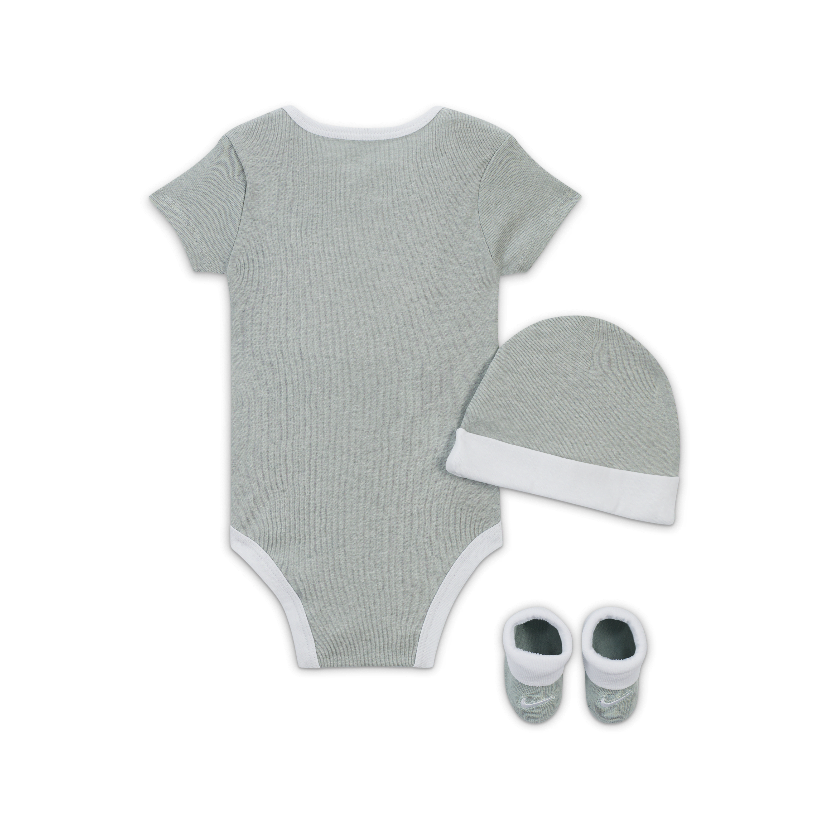 Nike Baby (0-6M) Bodysuit, Hat and Booties Box Set