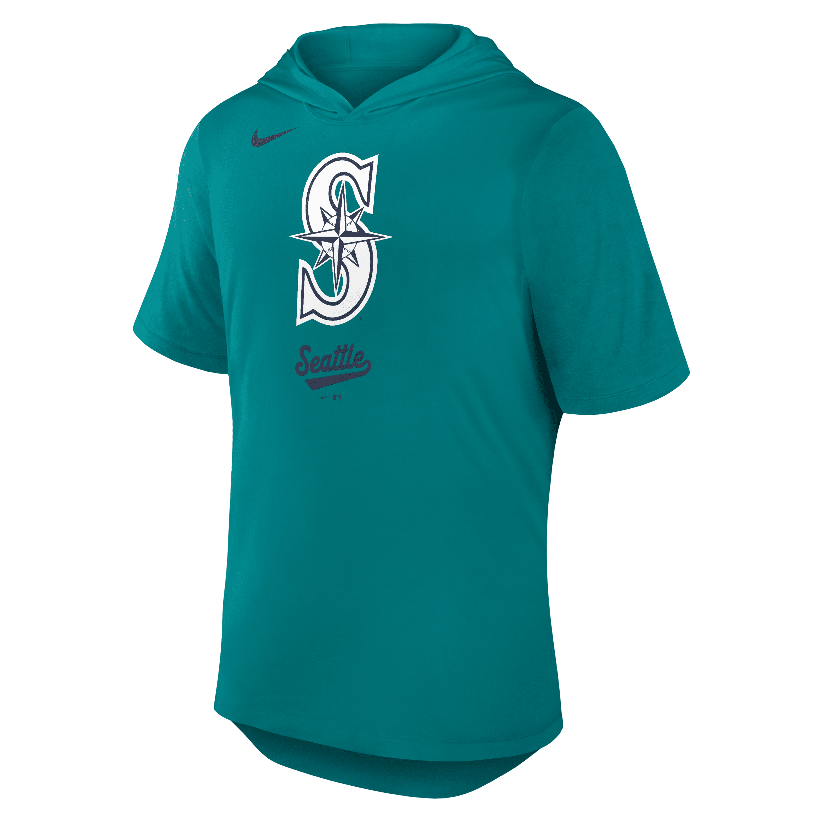 Seattle Mariners Logo Men's Nike Dri-FIT MLB Hooded T-Shirt