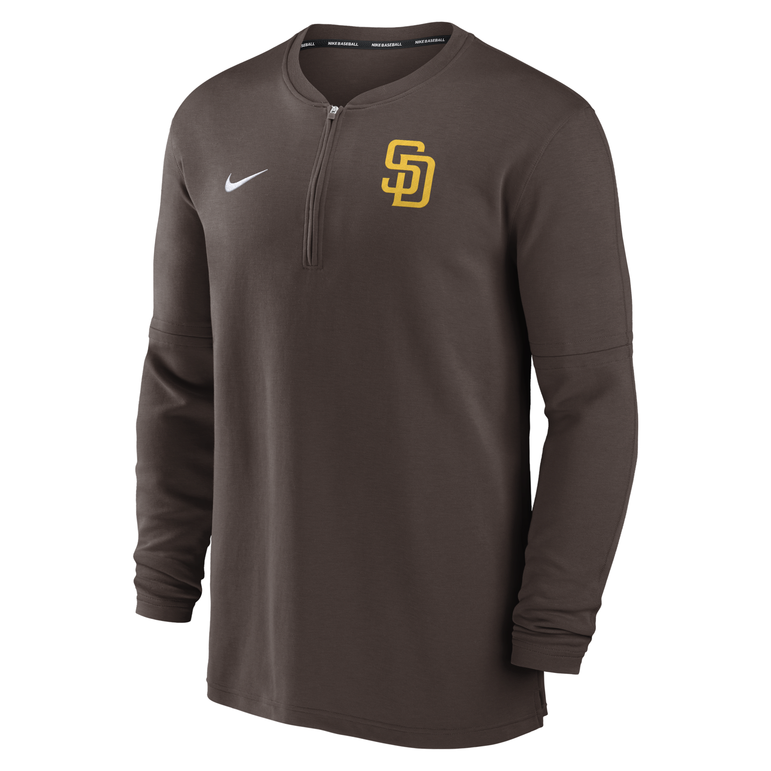 San Diego Padres Authentic Collection Game Time Men's Nike Dri-FIT MLB 1/2-Zip Long-Sleeve Top