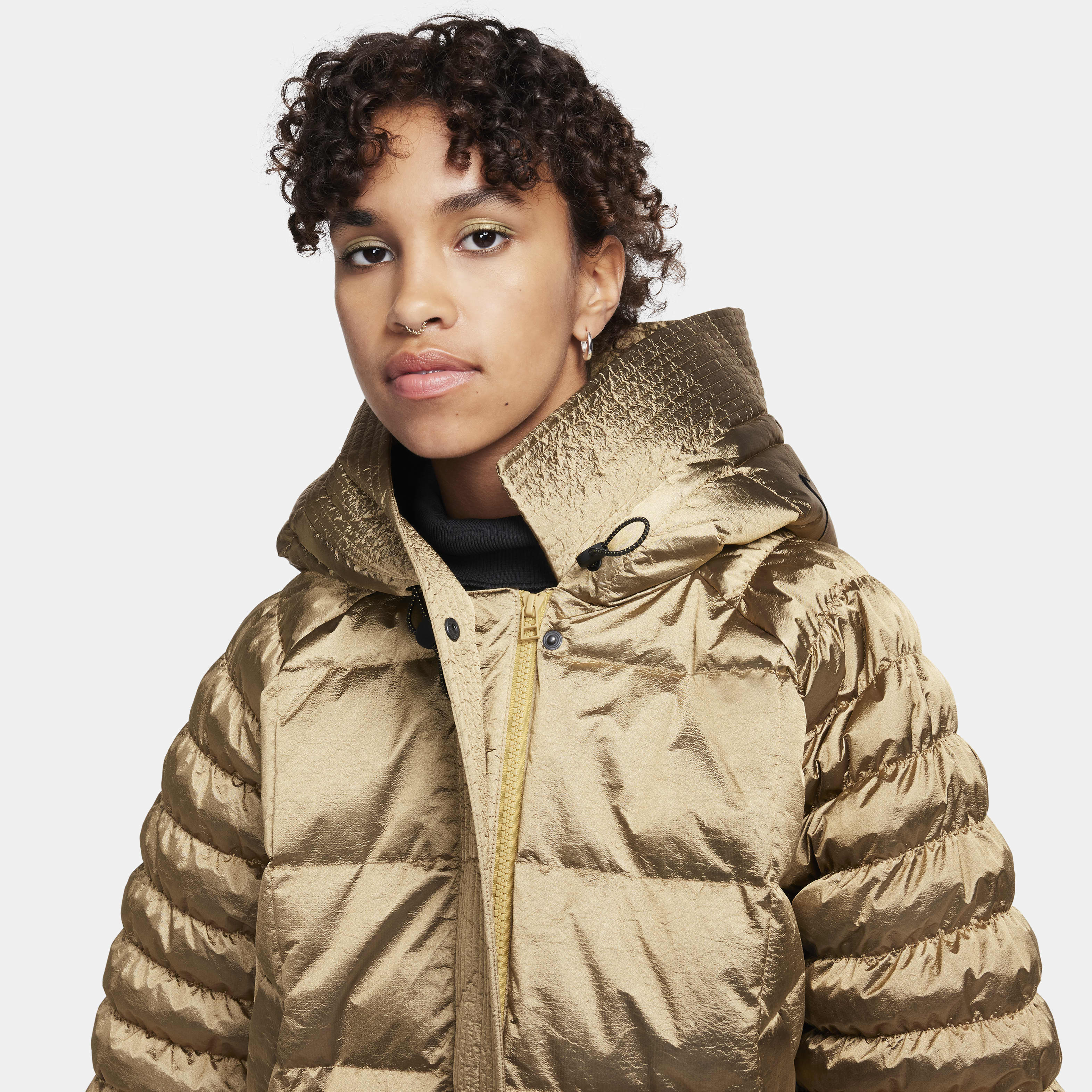 Nike Sportswear Swoosh Puffer Shine PrimaLoft® Women's Therma-FIT Oversized Hooded Jacket