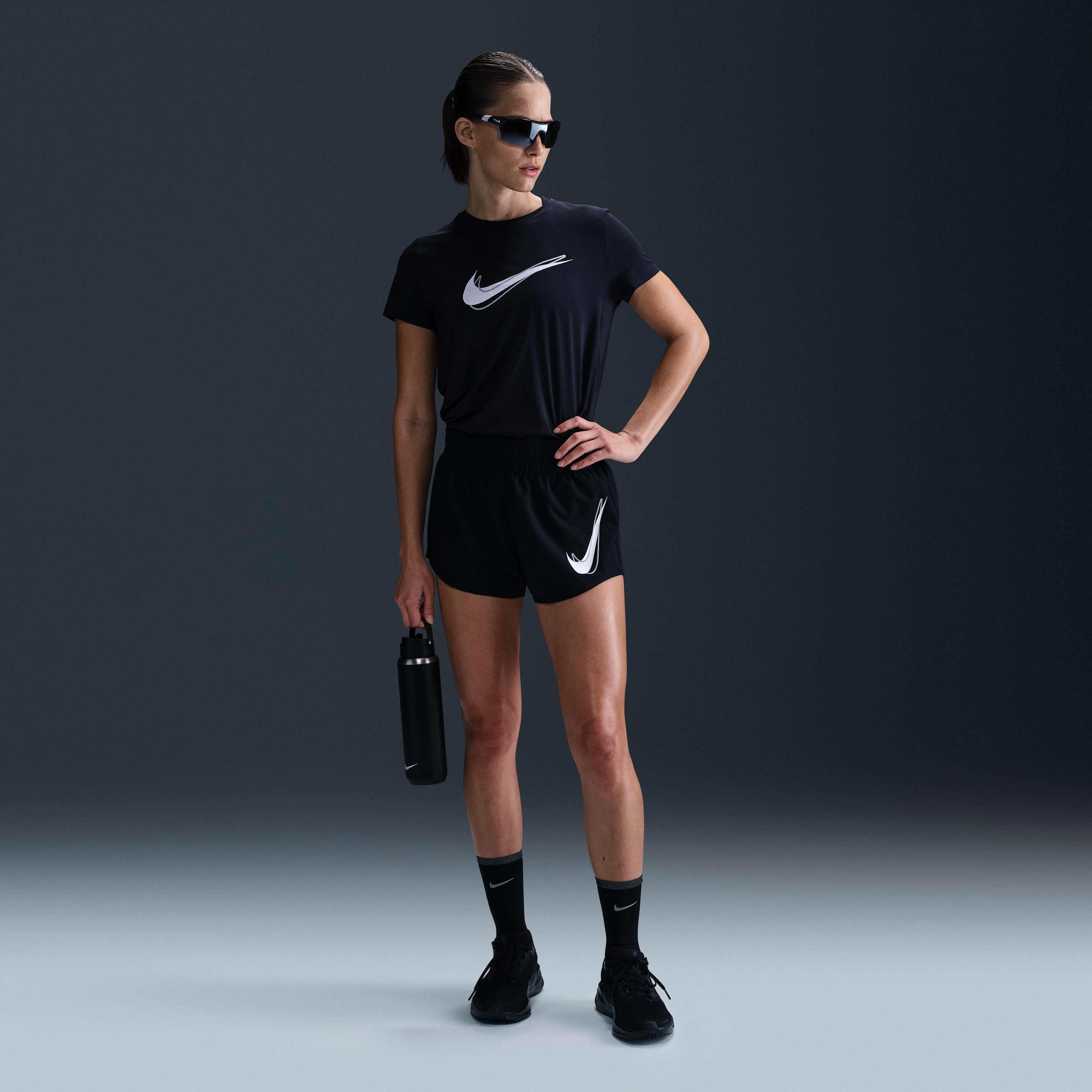 Nike One Women's Dri-FIT Mid-Rise Brief-Lined Running Shorts